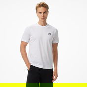 EA7 Erkek Beyaz Bisiklet Yaka T-Shirt