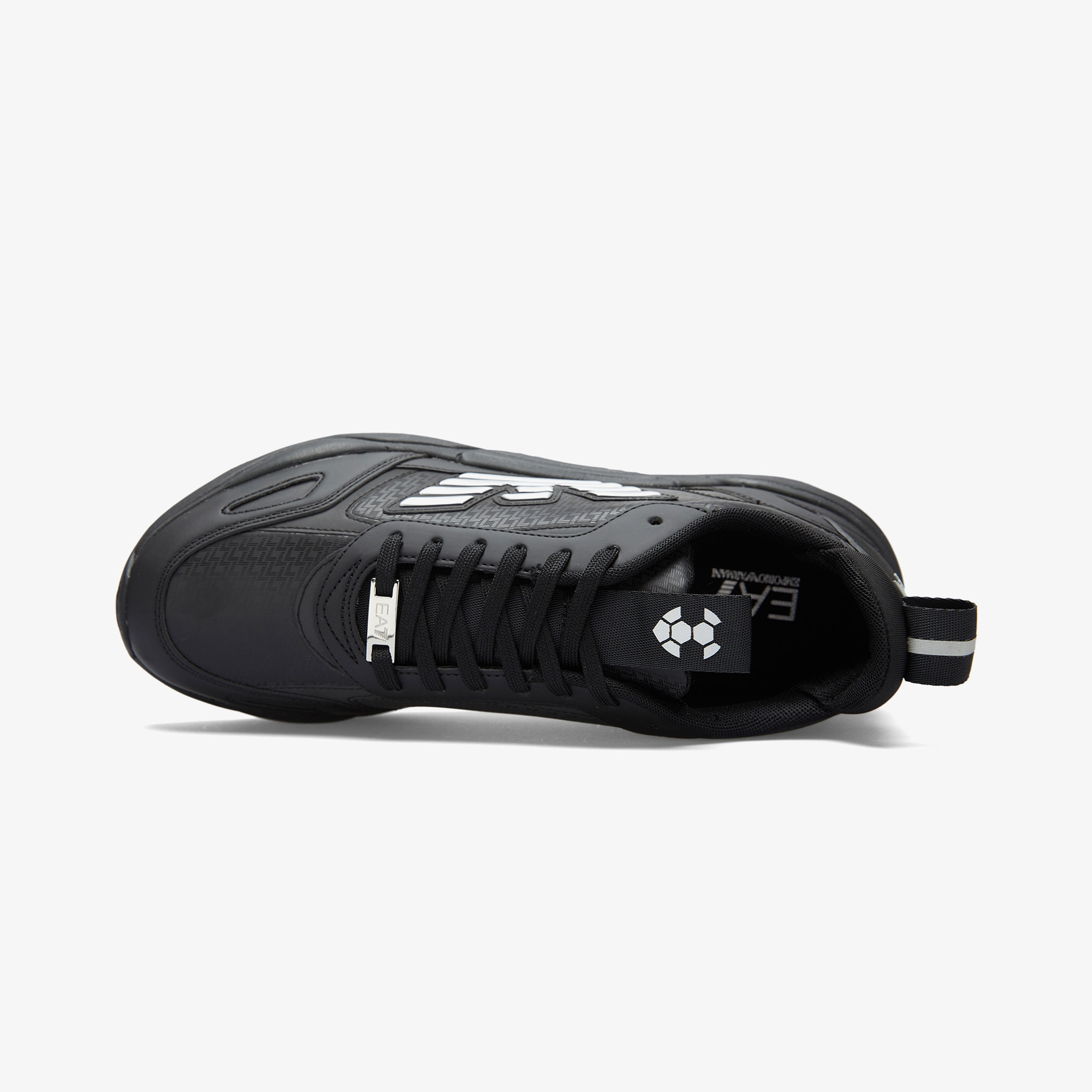 Ea7 Ace Runner Monogram Unisex Siyah Spor Ayakkabı