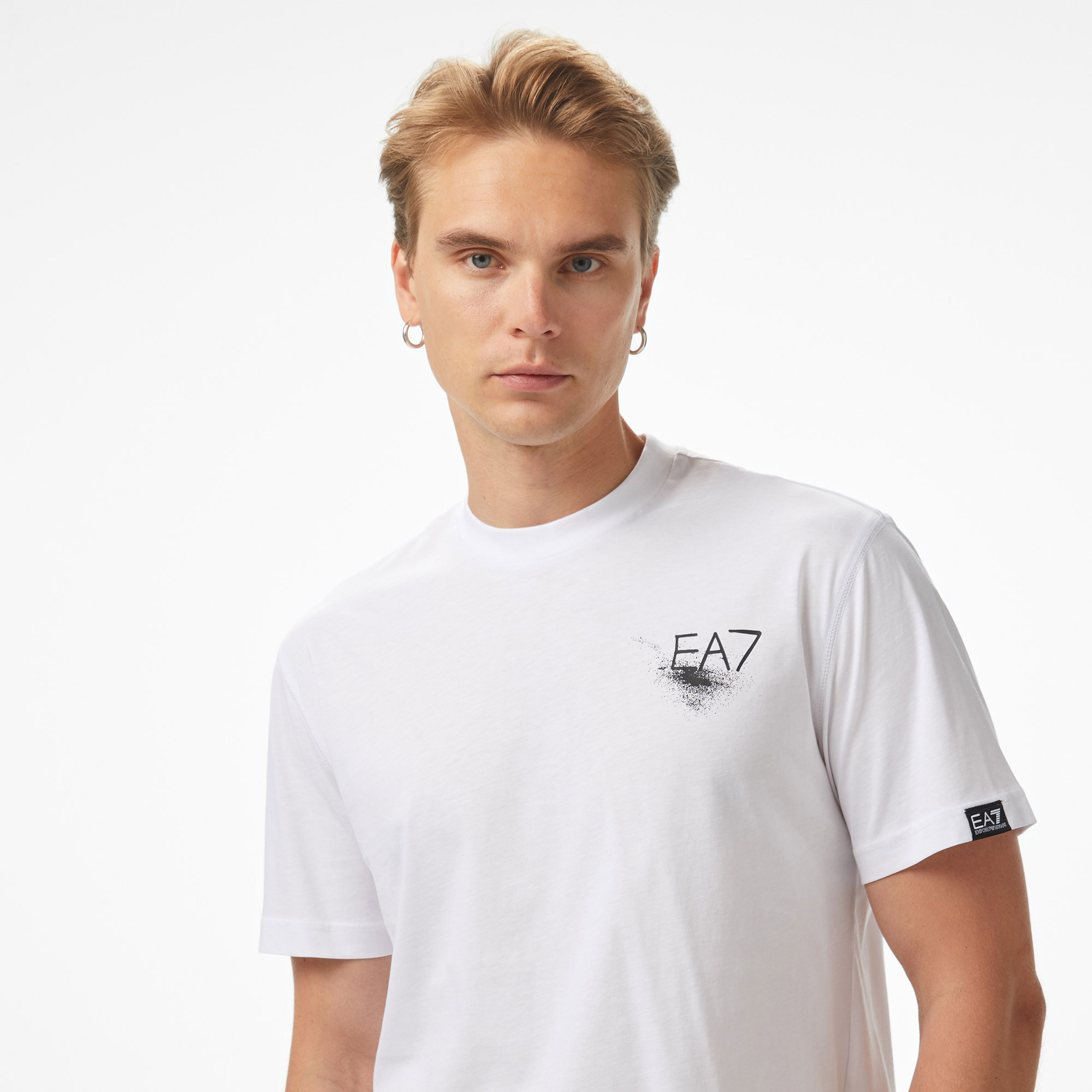 Emporio Armani Pamuklu Erkek Beyaz Polo