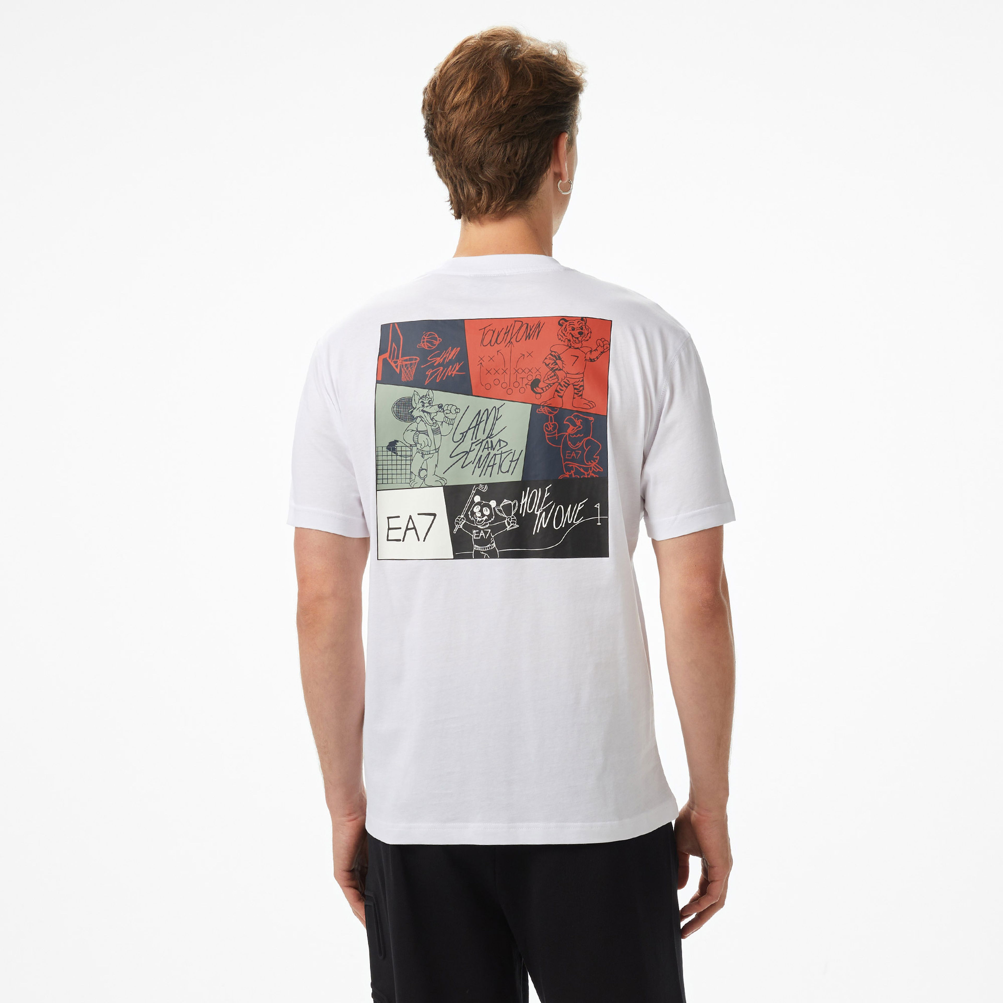 Emporio Armani Pamuklu Erkek Beyaz Polo