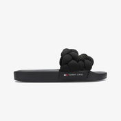 Tommy Hilfiger Braided Strap Kadın Siyah Terlik