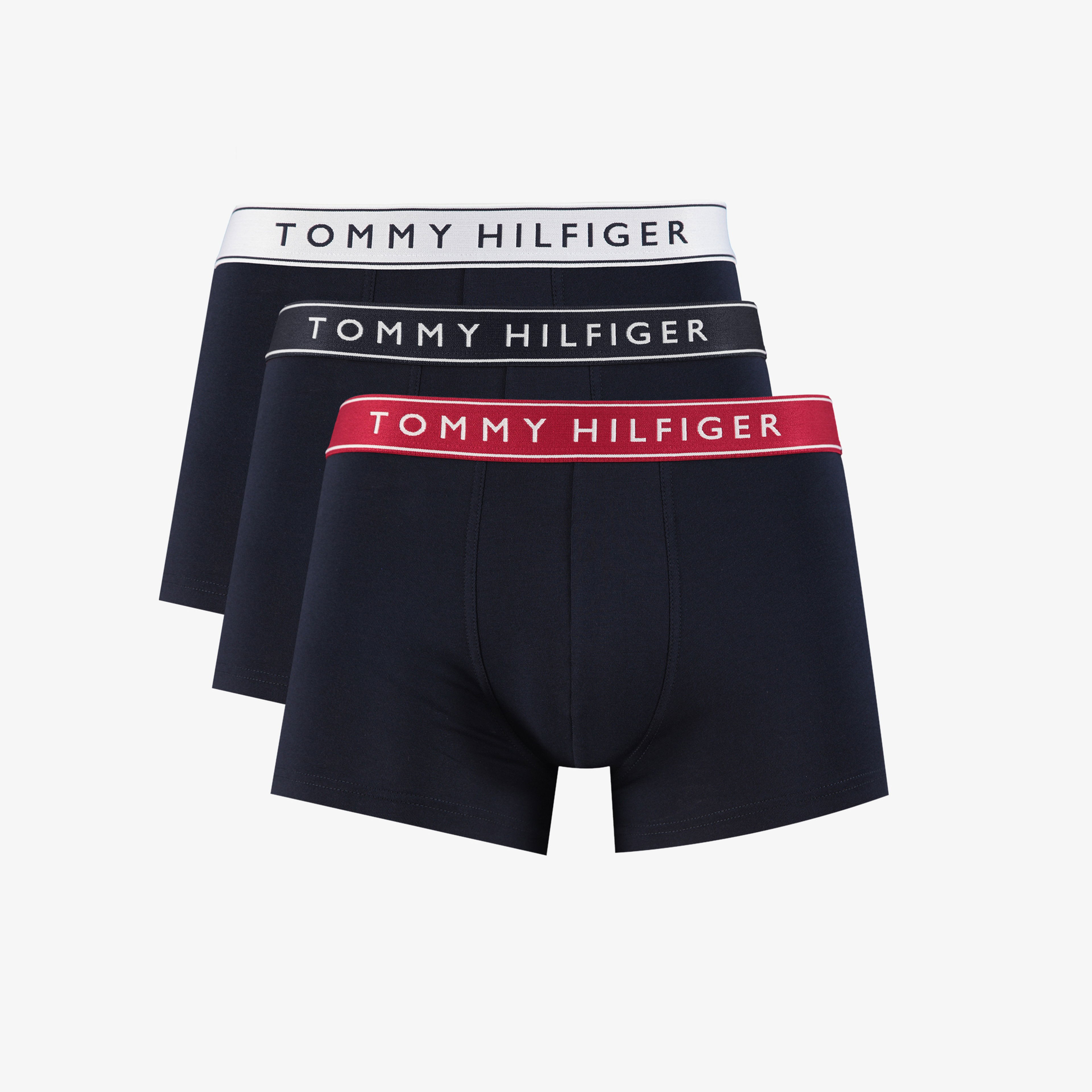 Tommy Hilfiger Lastikli Logolu Erkek Renkli 3'lü Boxer