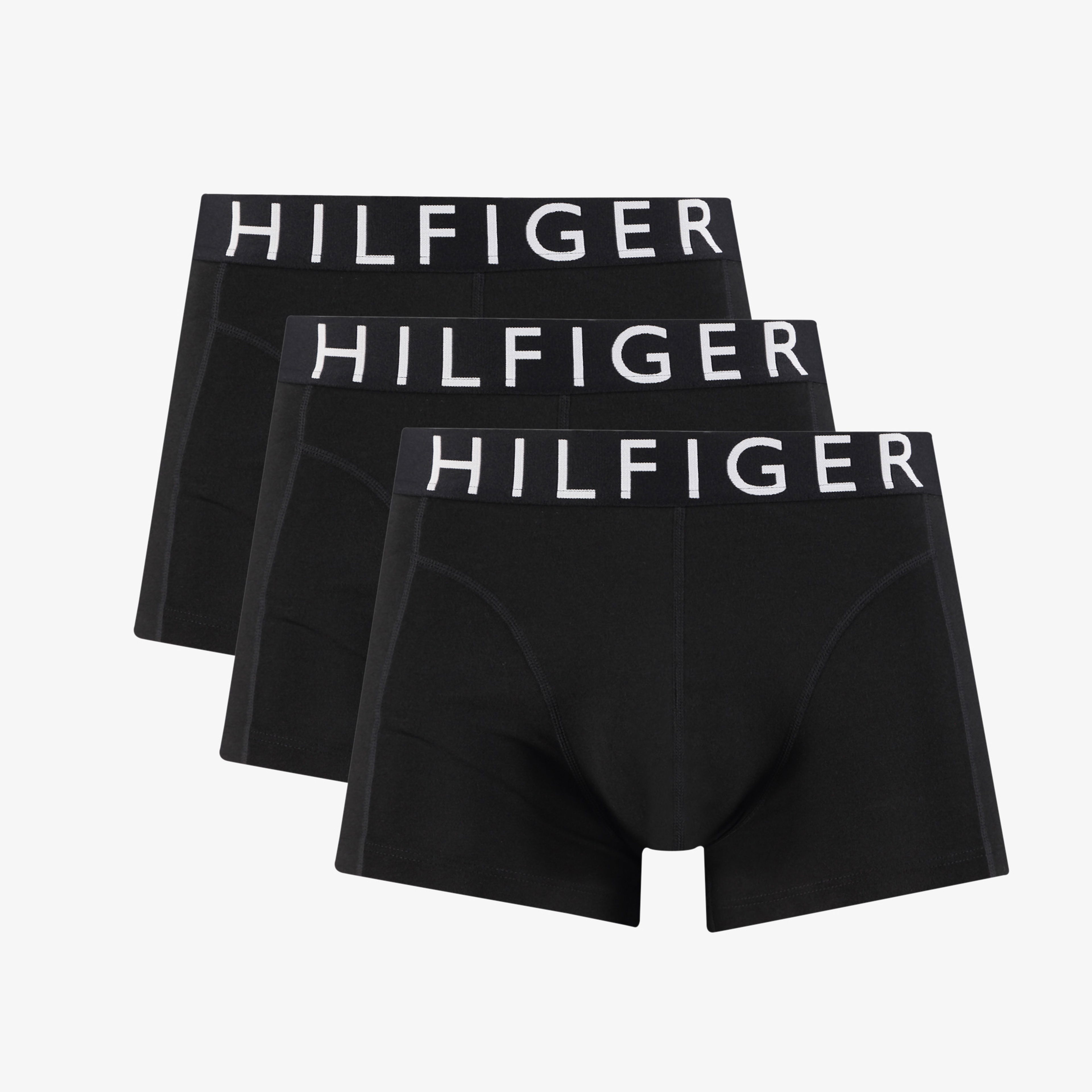 Tommy Hilfiger Bel Lastikli Logolu Erkek Siyah 3'lü Boxer