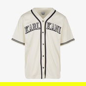 Karl Kani Baseball Erkek Beyaz/Siyah Gömlek