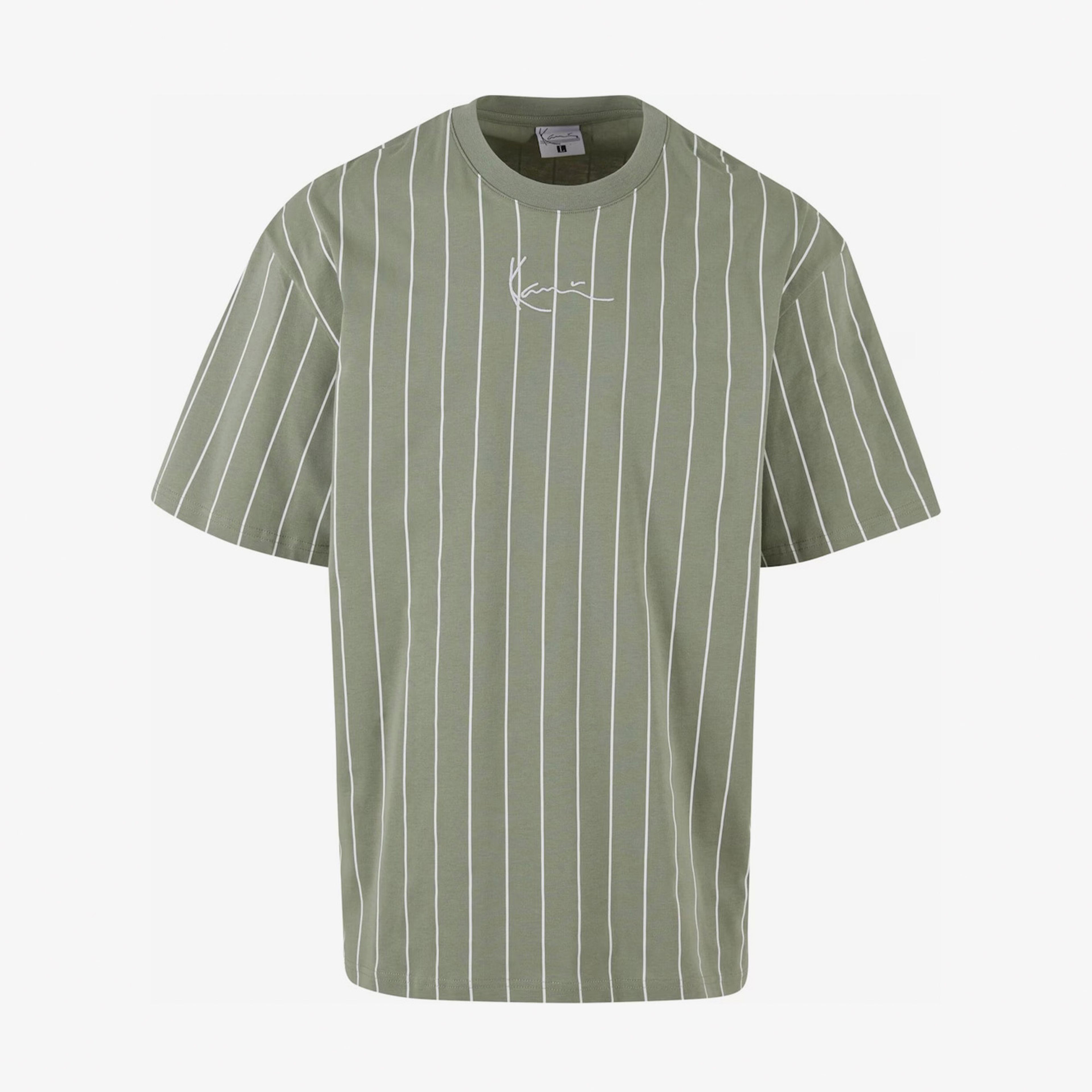 Karl Kani Small Signature Essential Pinstripe Erkek Yeşil T-Shirt