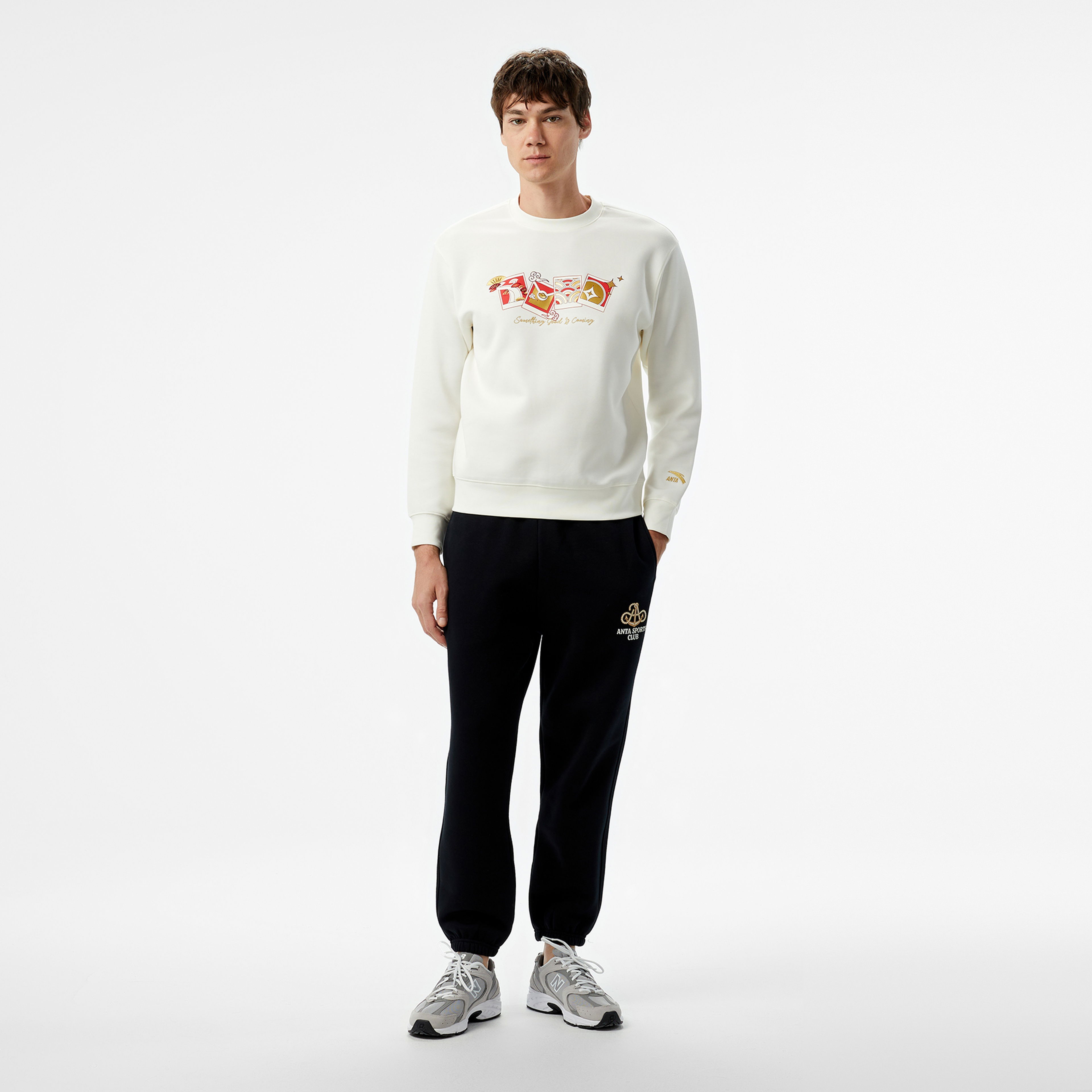 Anta CNY Good Luck Erkek Beyaz Sweatshirt