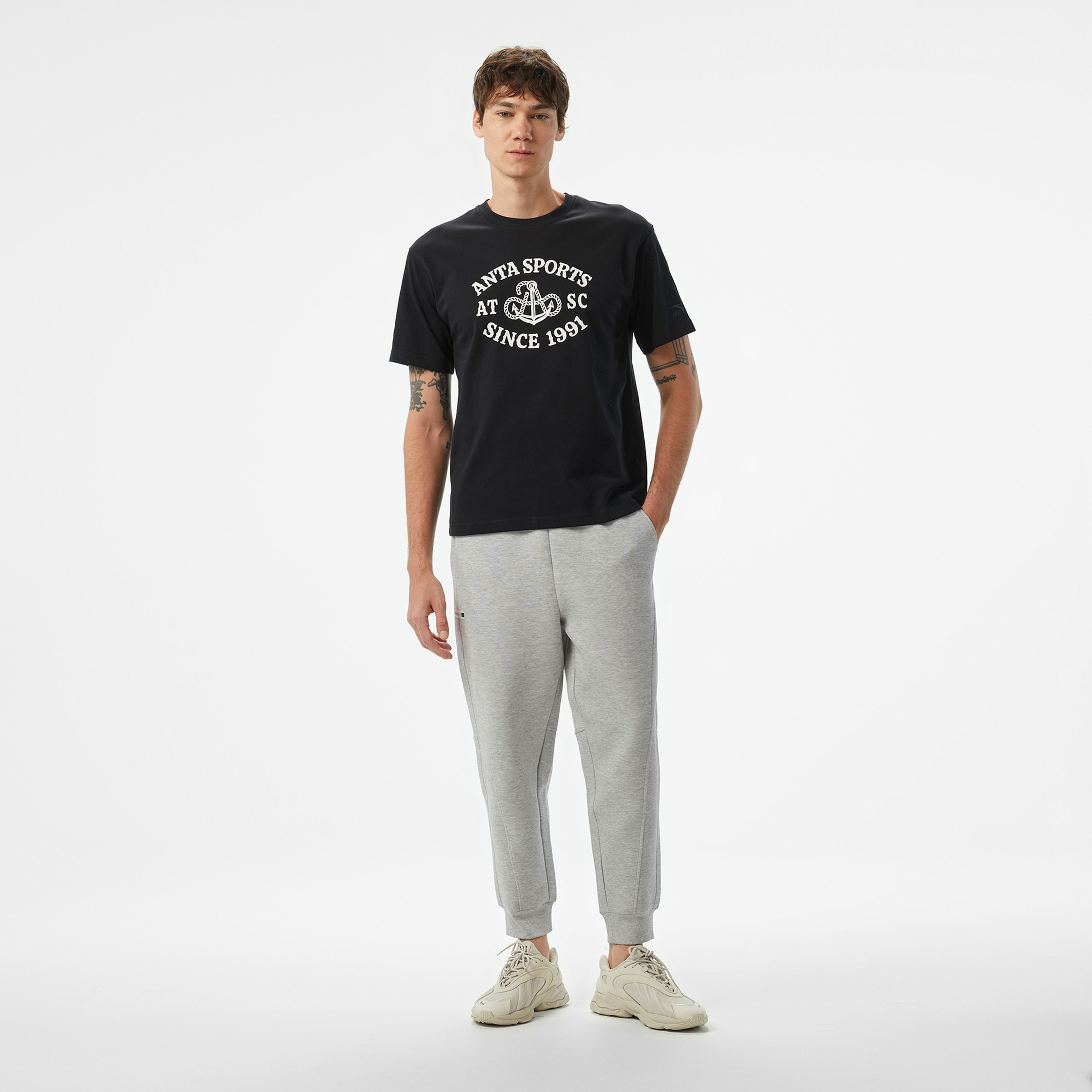 Anta Sports Club Erkek Siyah T-Shirt