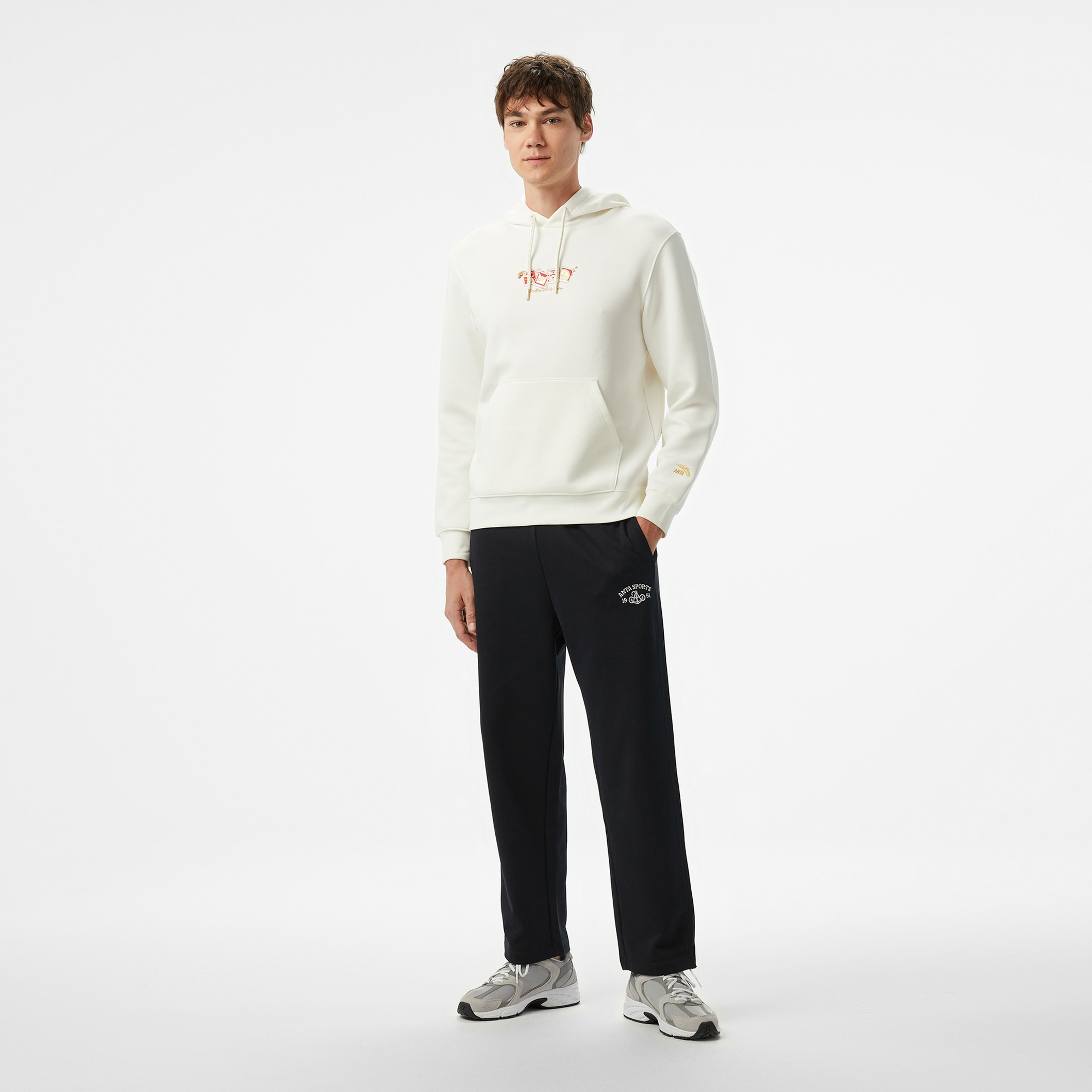 Anta Sports Club Erkek Beyaz Sweatshirt