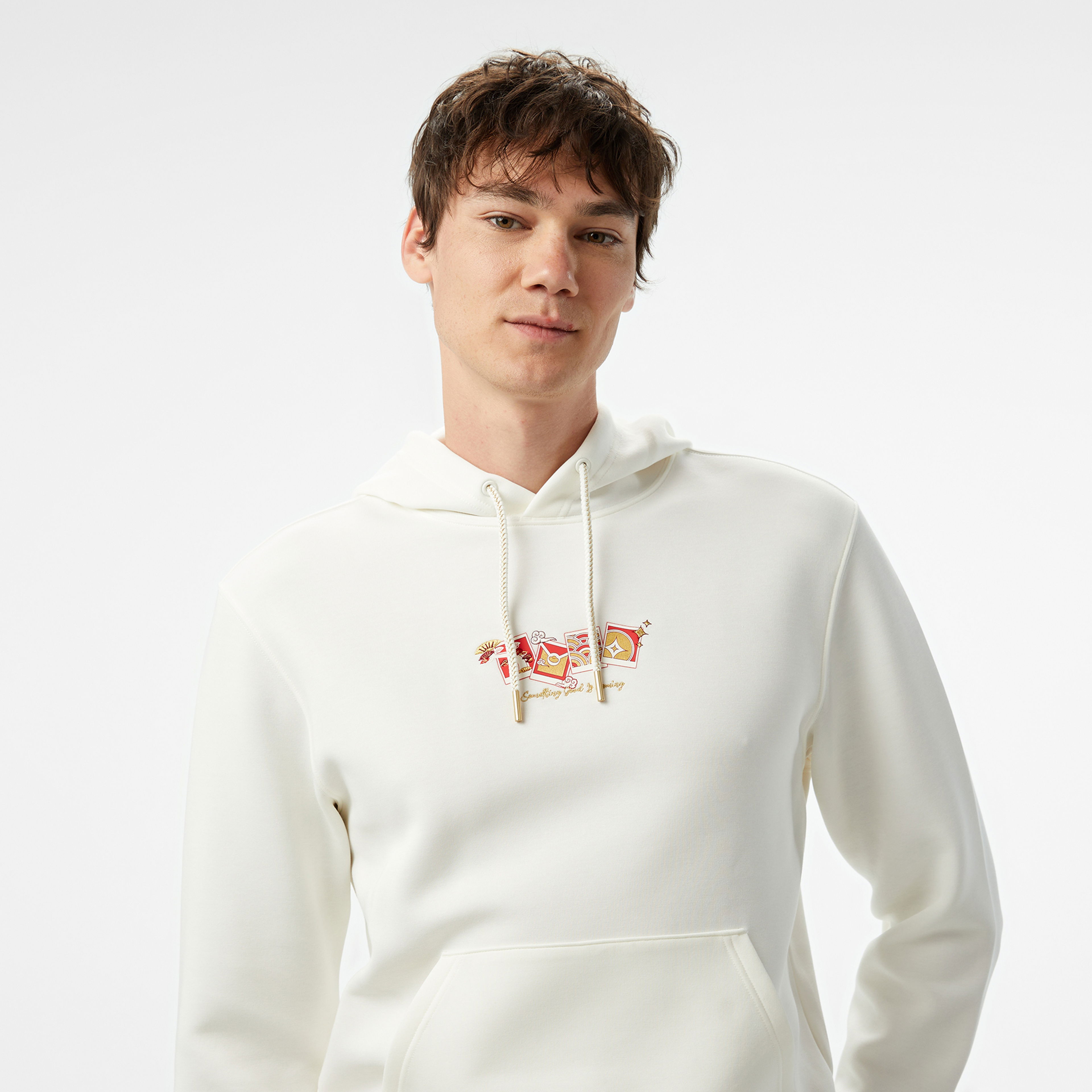 Anta Sports Club Erkek Beyaz Sweatshirt