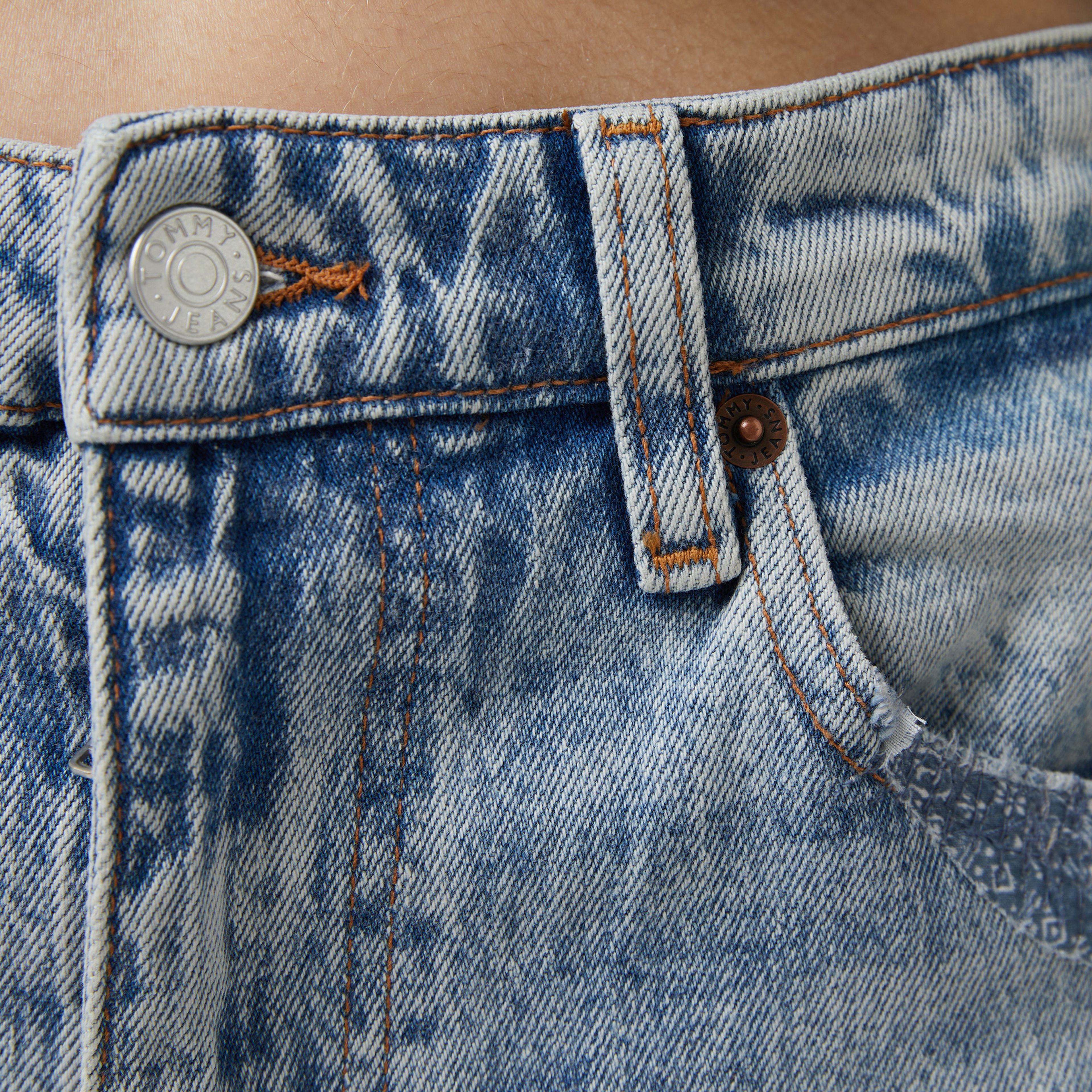 Tommy Hilfiger Patchwork Kadın Mavi Pantolon