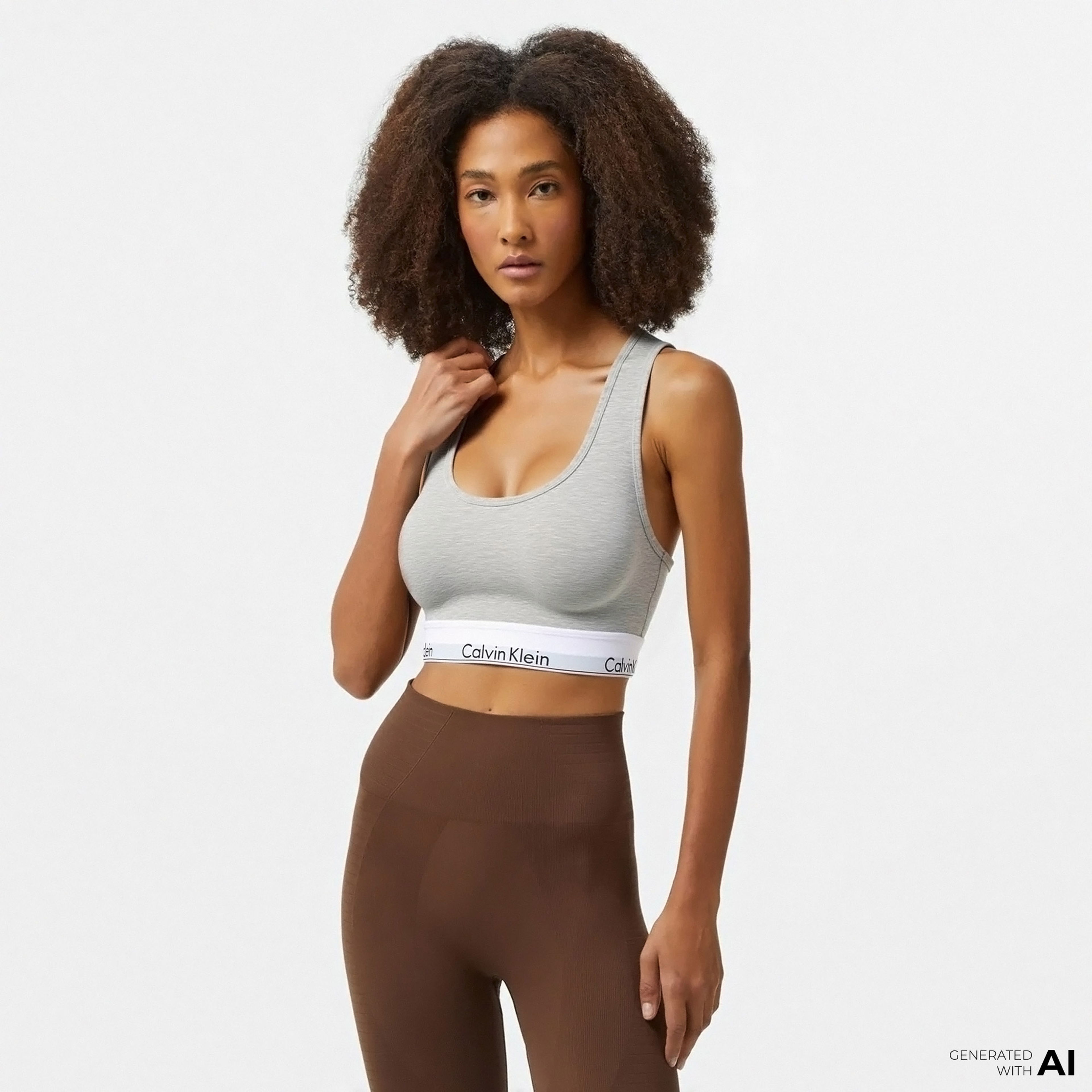 Calvin Klein Modern Ctn Fashion Kadın Gri Bra