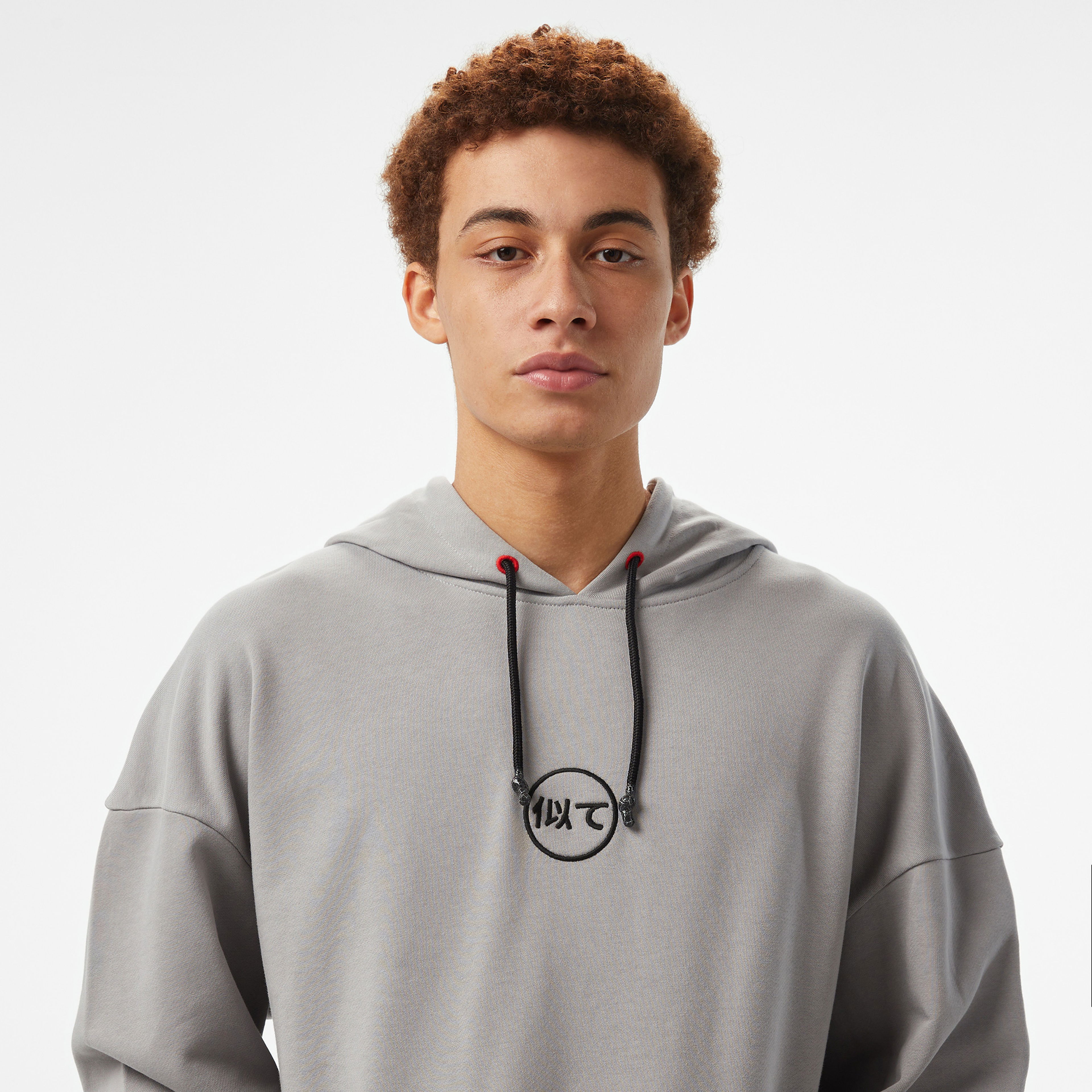 UNITED4 Motto Erkek Gri Hoodie