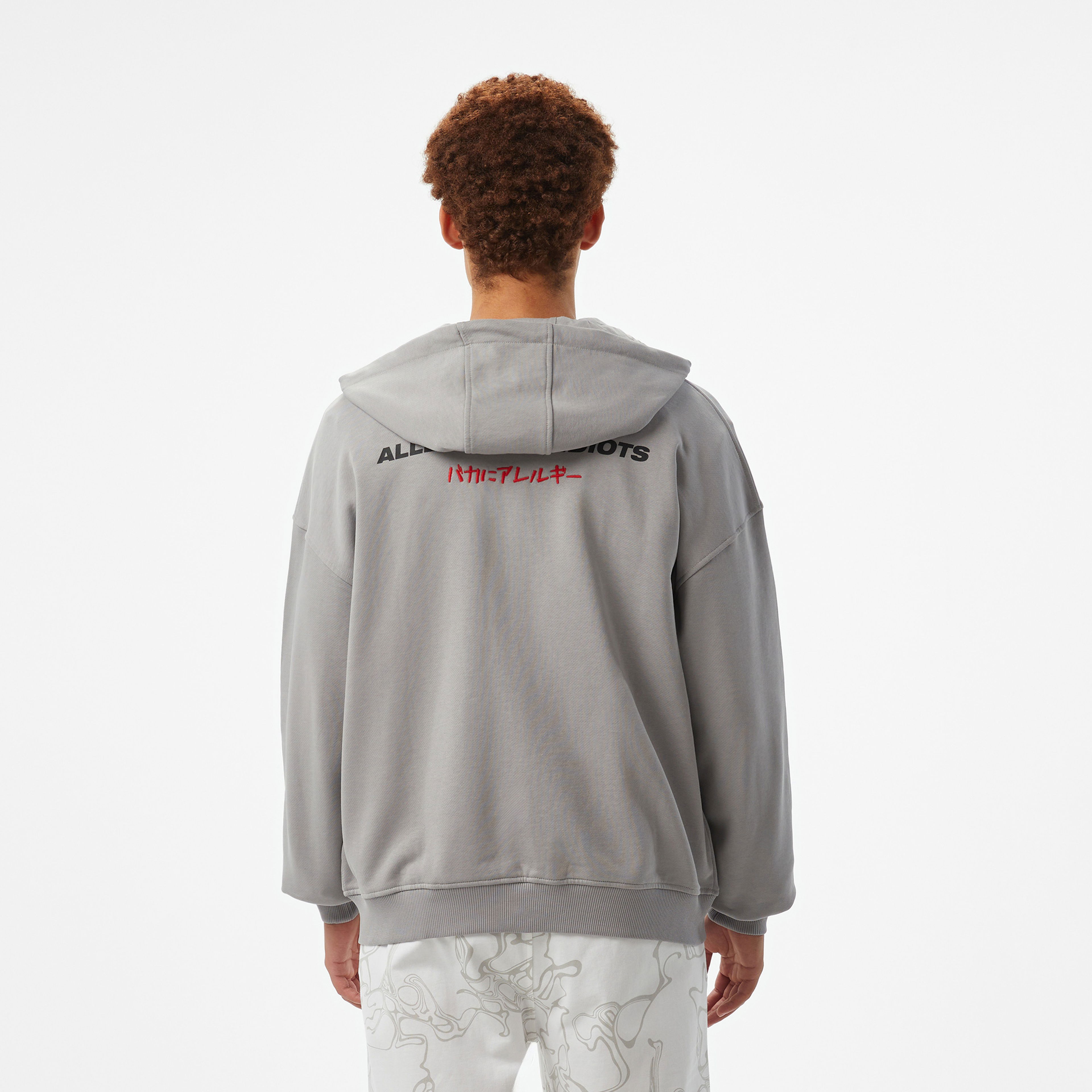 UNITED4 Erkek Gri Oversize T-Shirt