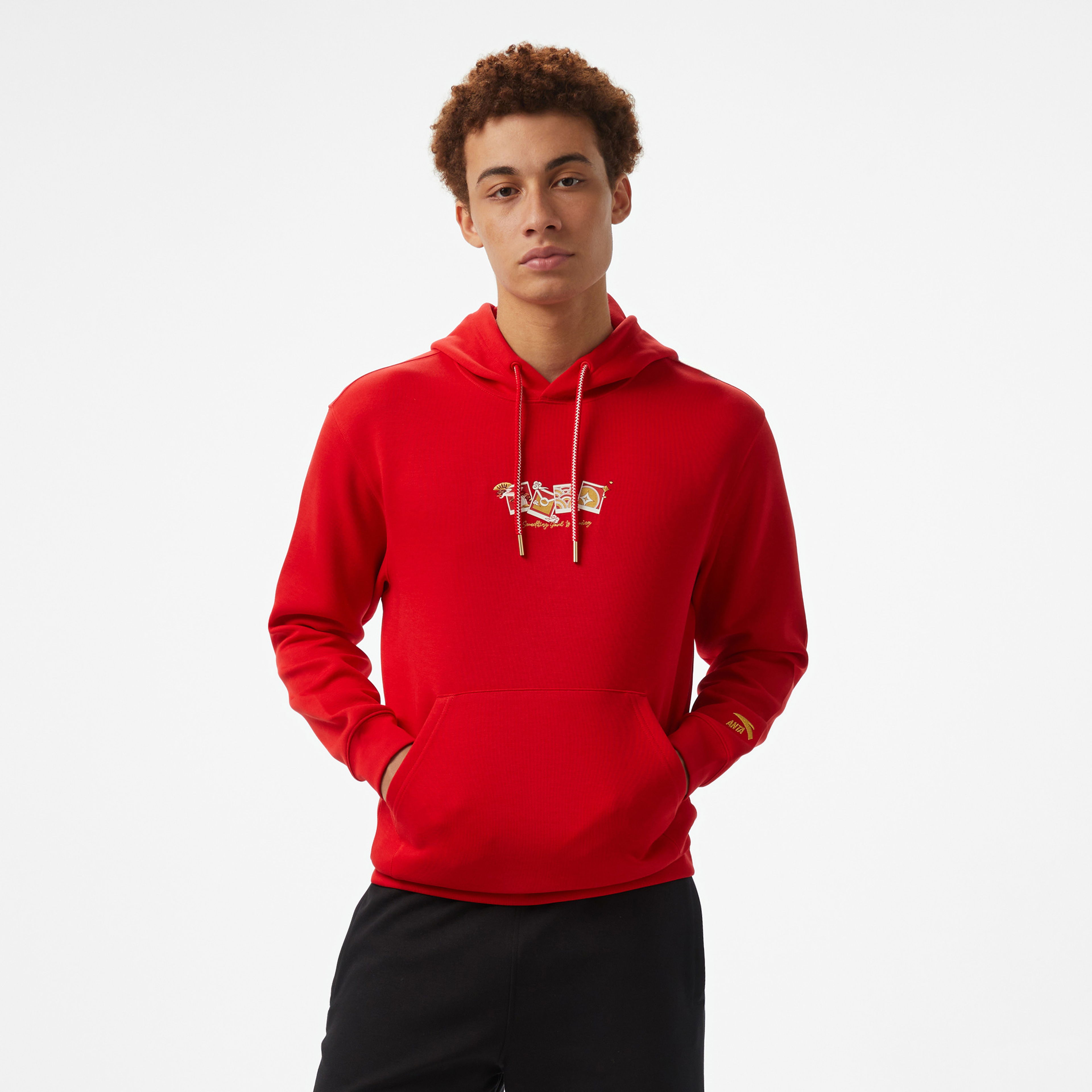 Anta CNY Good Luck Erkek Kırmızı Hoodie