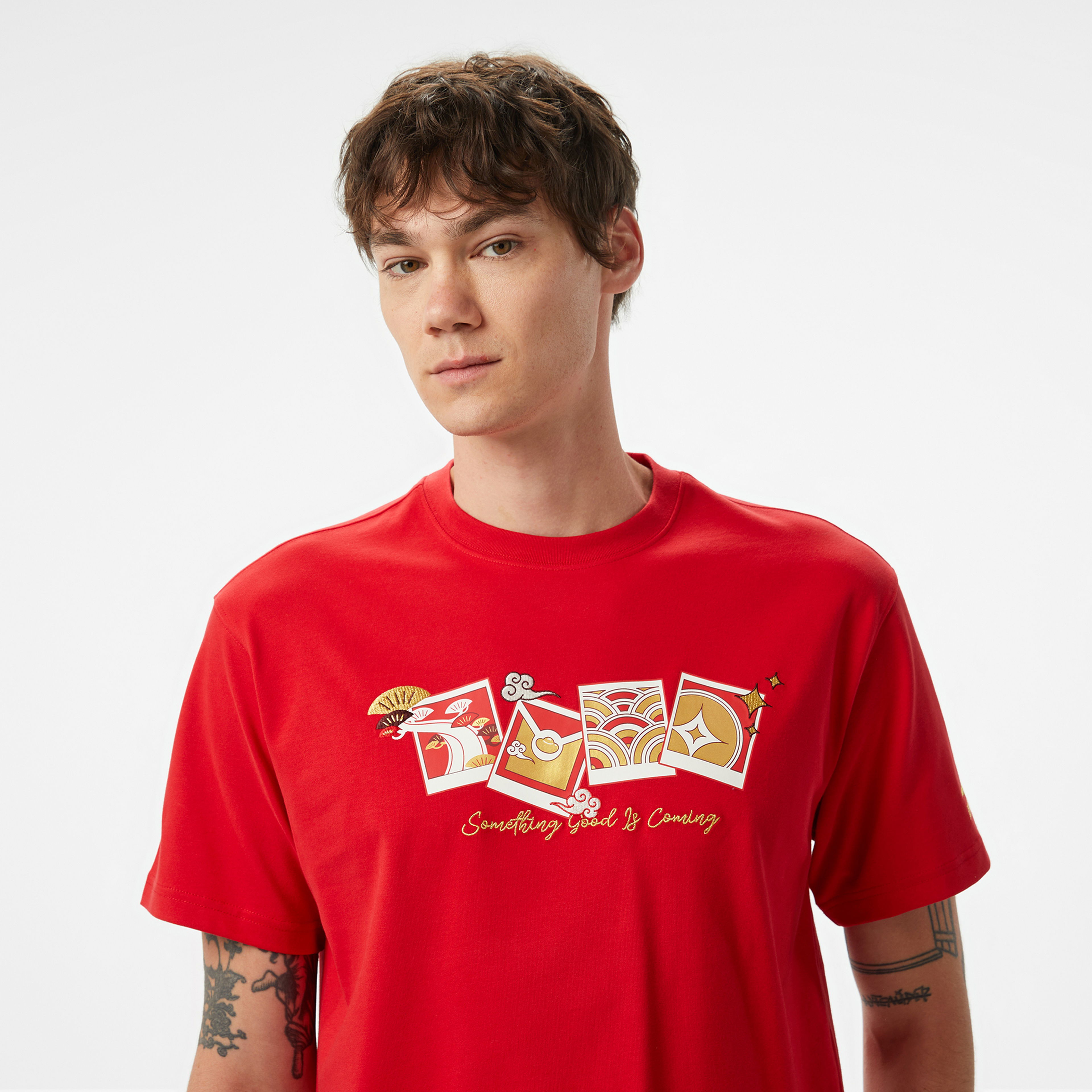 Anta CNY Good Luck Erkek Kırmızı T-Shirt