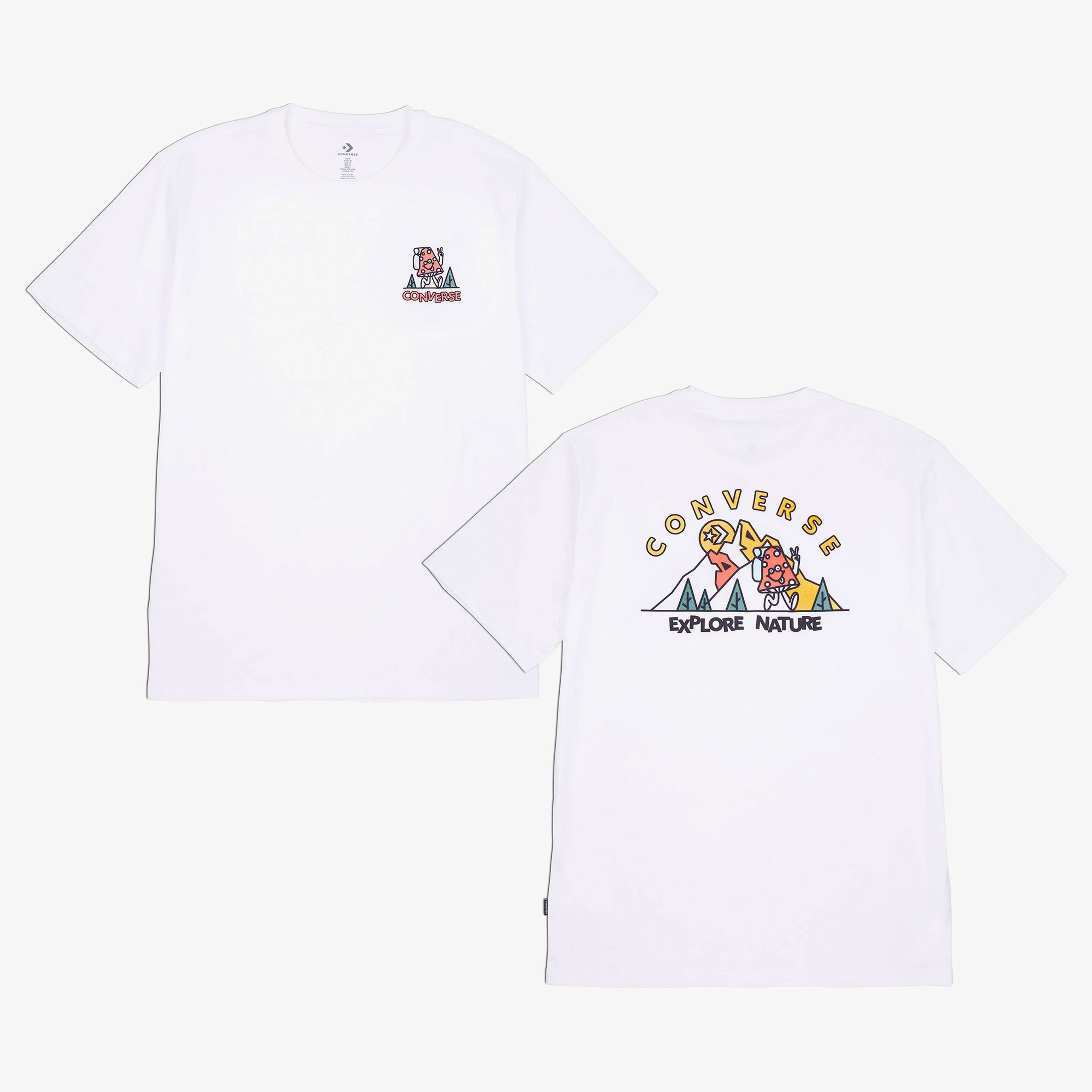 Converse Wordmark Mountain Erkek Beyaz T-Shirt