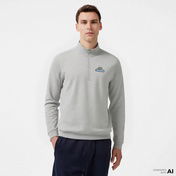 Converse Loose Fit Yarım Fermuarlı Erkek Gri Sweatshirt