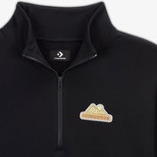 Converse Loose Fit Yarım Fermuarlı Erkek Siyah Sweatshirt