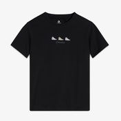 Converse High Tops Kadın Nakışlı Siyah T-Shirt
