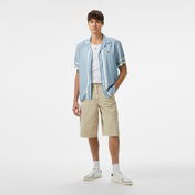 Lacoste Monogram Relaxed Fit Erkek Mavi Gömlek