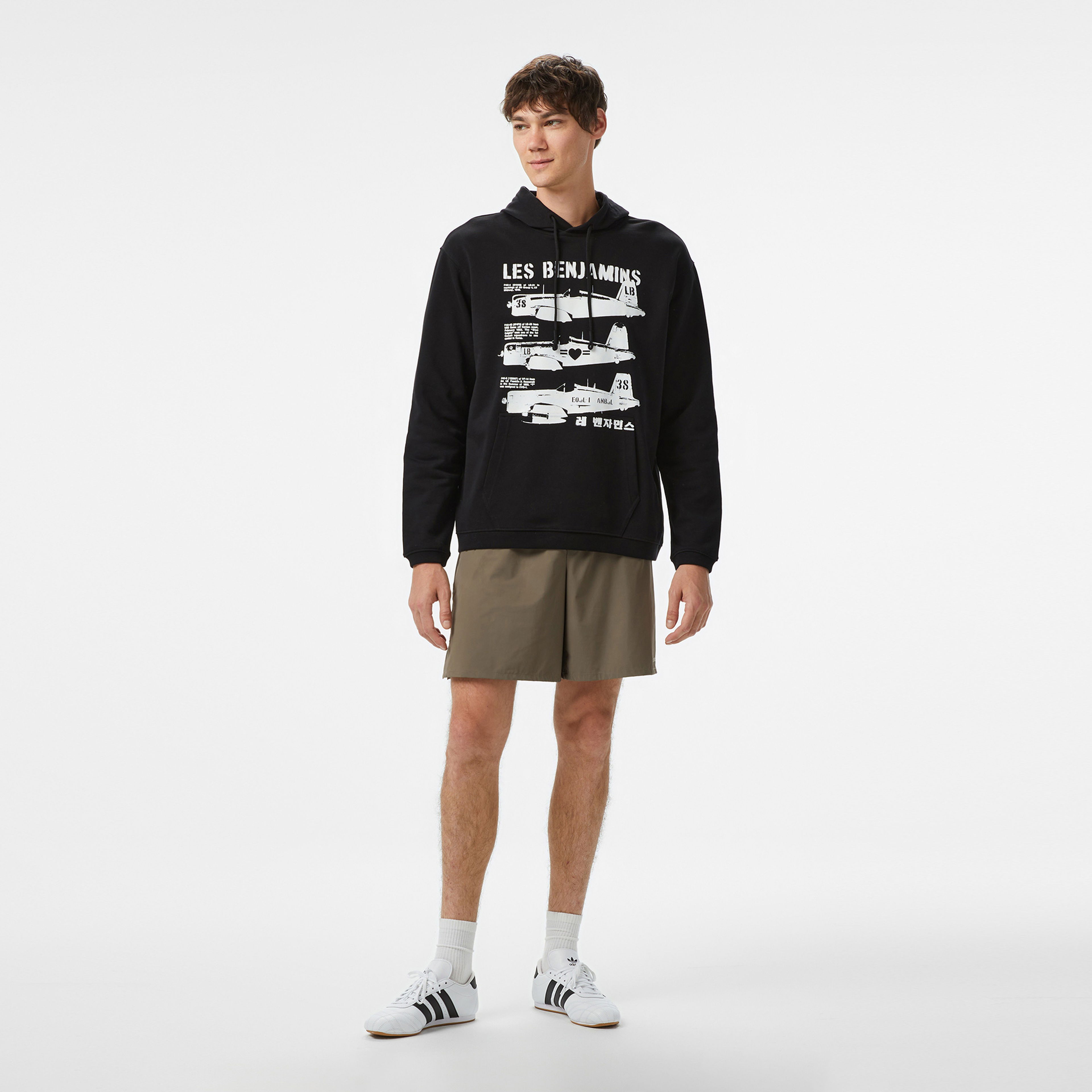 Les Benjamins Erkek Mavi Hoodie