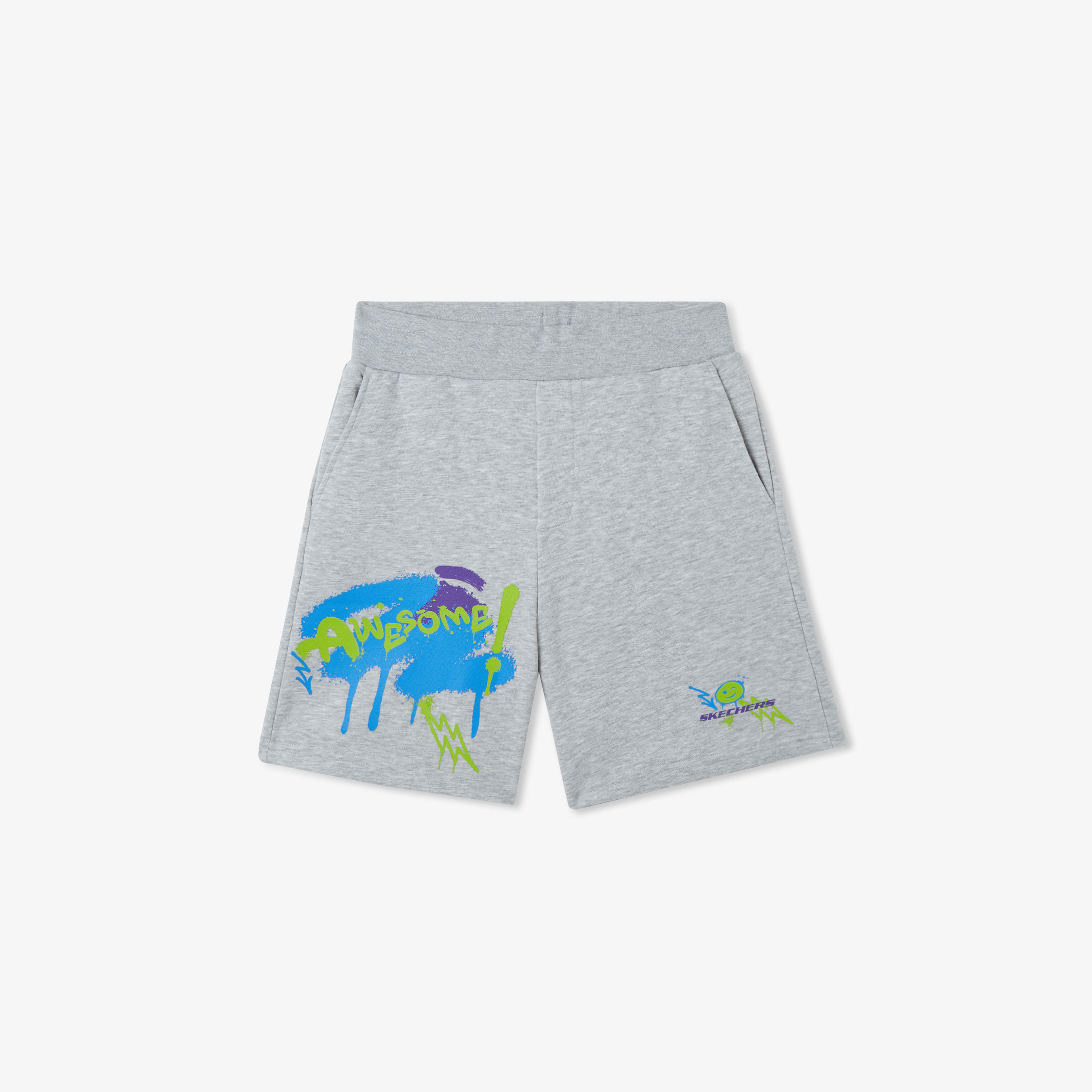 Skechers Lw Fleece Çocuk Gri Şort