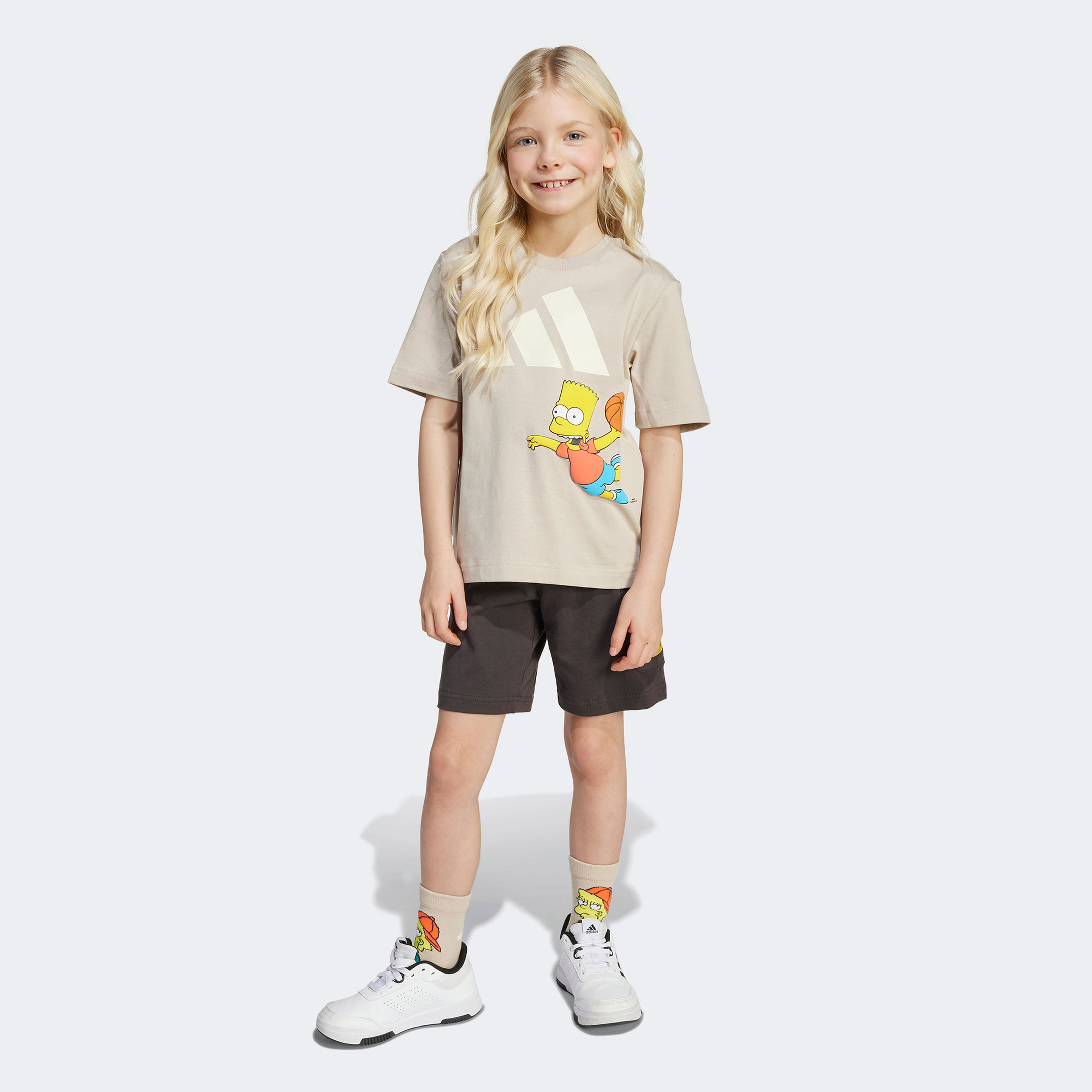 adidas Simpsons Çocuk Gri Şort Takım