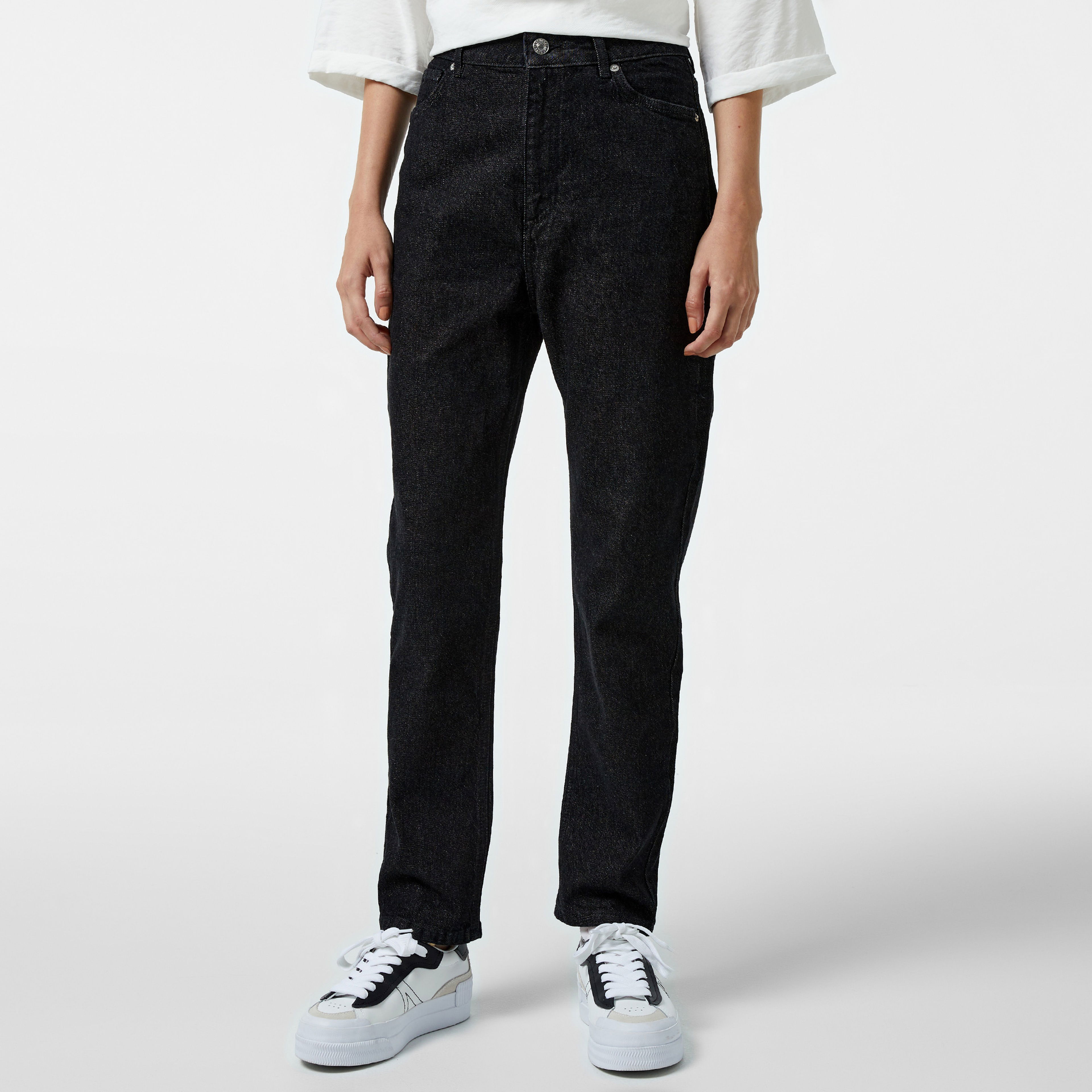 Lacoste Kadın Regular Fit Denim Siyah Pantolon