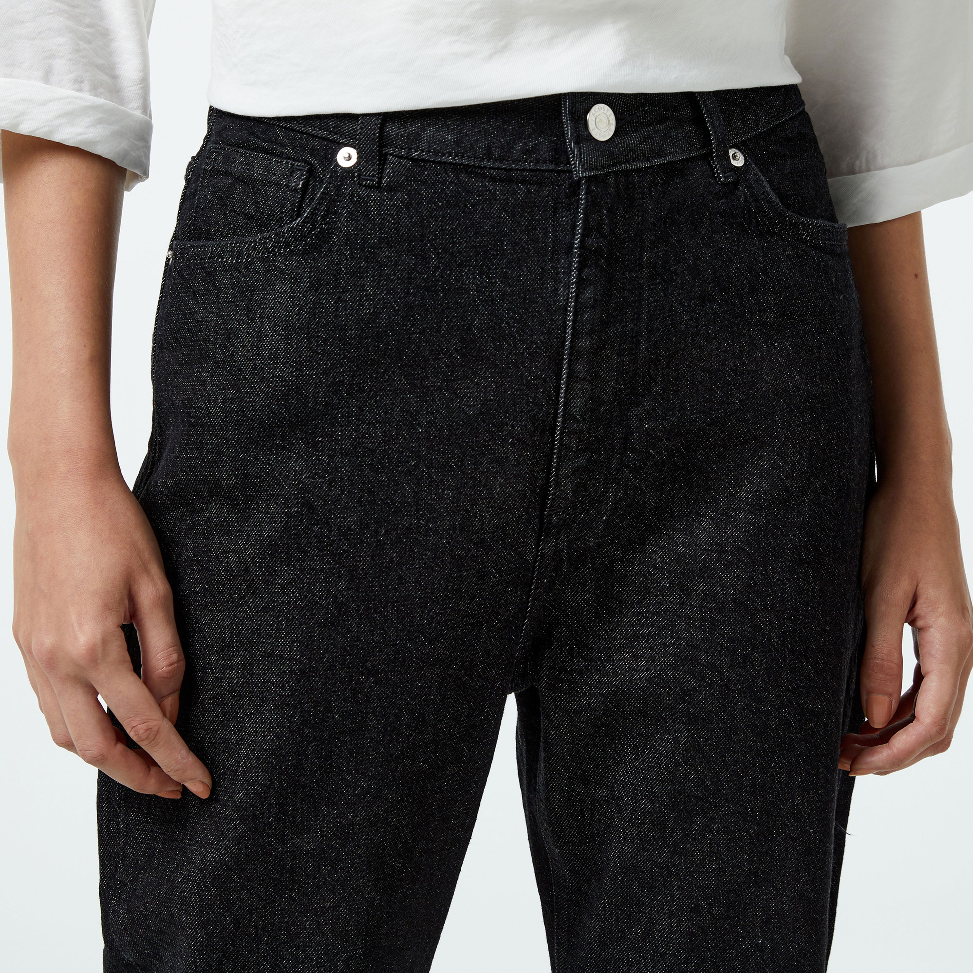 Lacoste Kadın Regular Fit Denim Siyah Pantolon