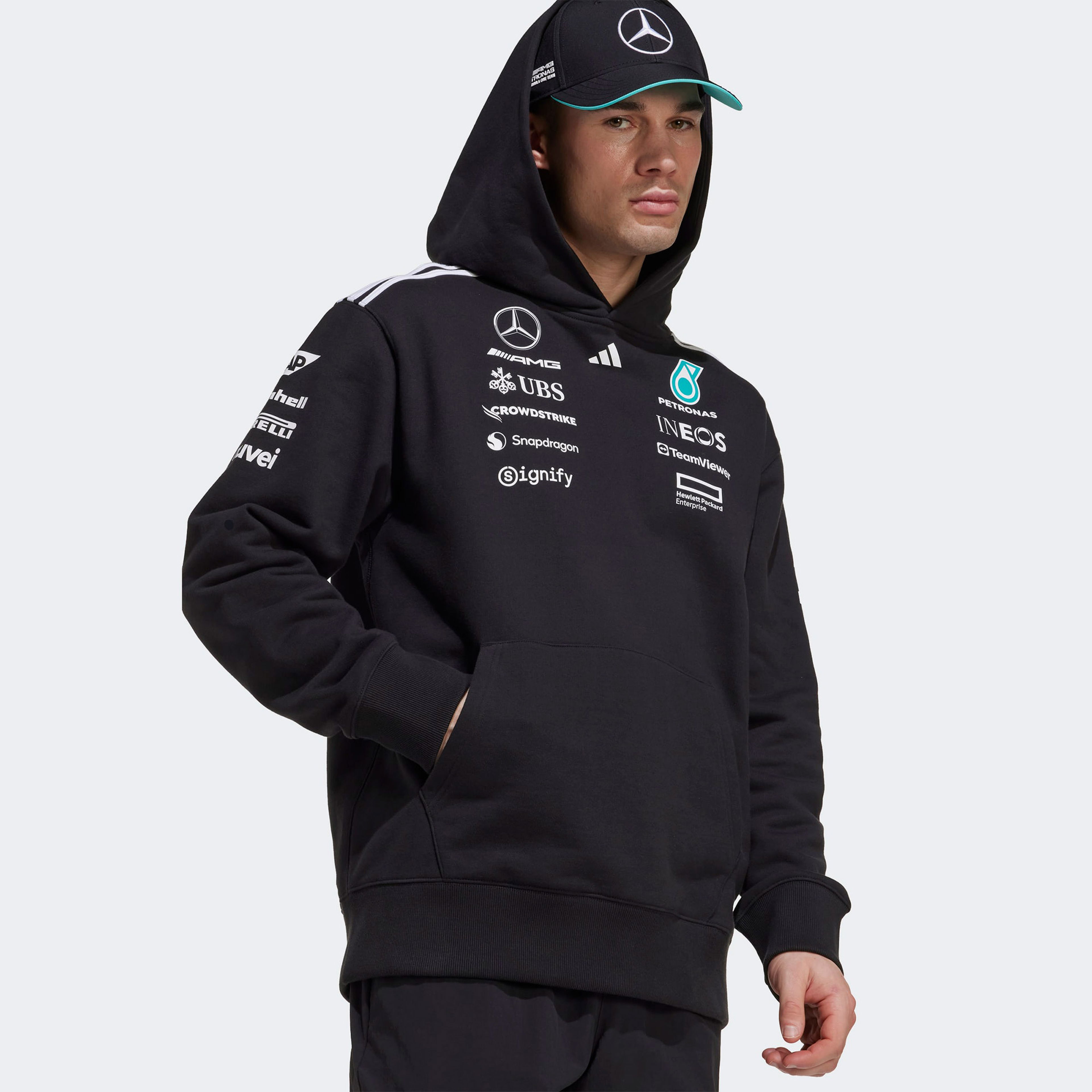 adidas Mer Tm Hood M Erkek Siyah Sweatshirt