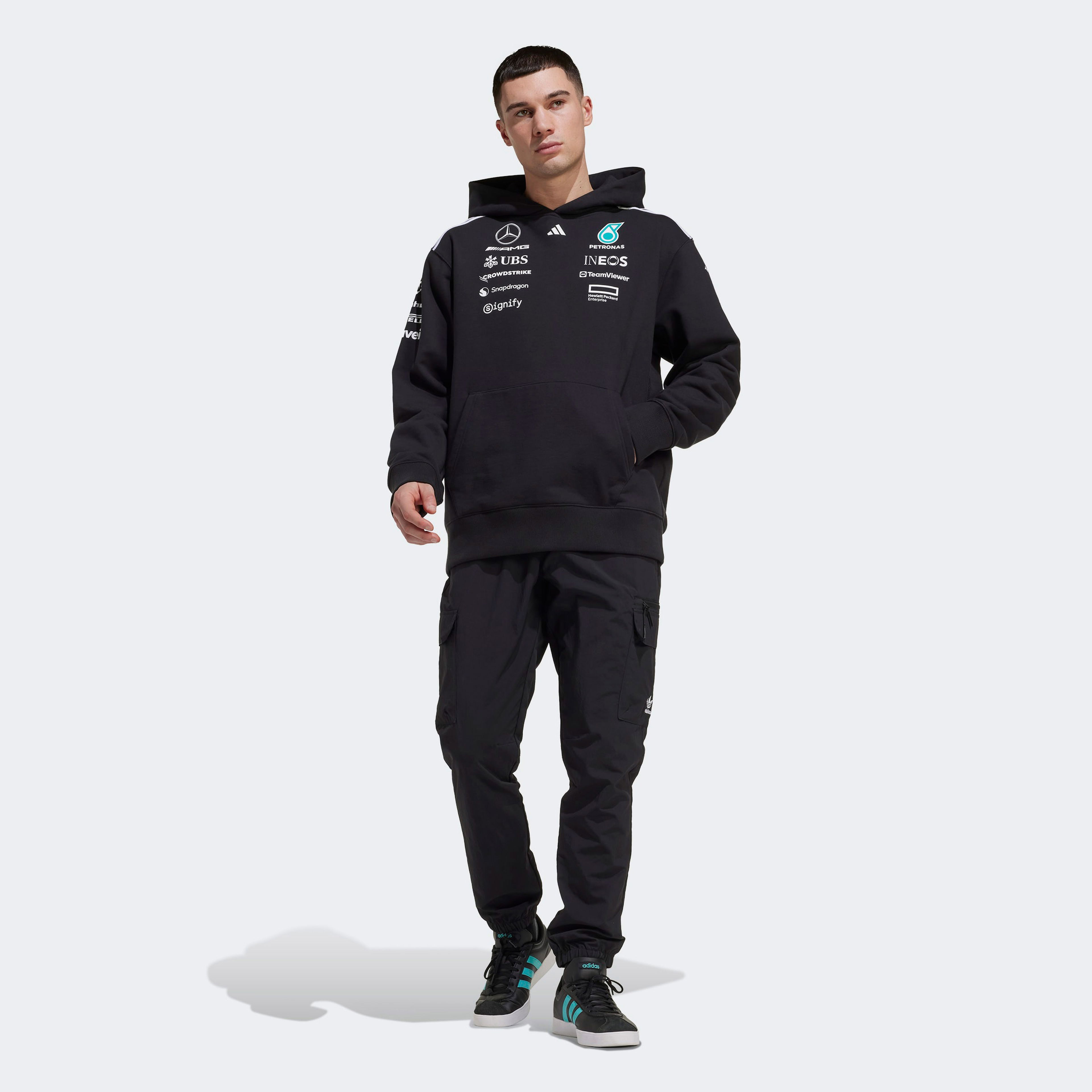 adidas Mer Tm Hood M Erkek Siyah Sweatshirt