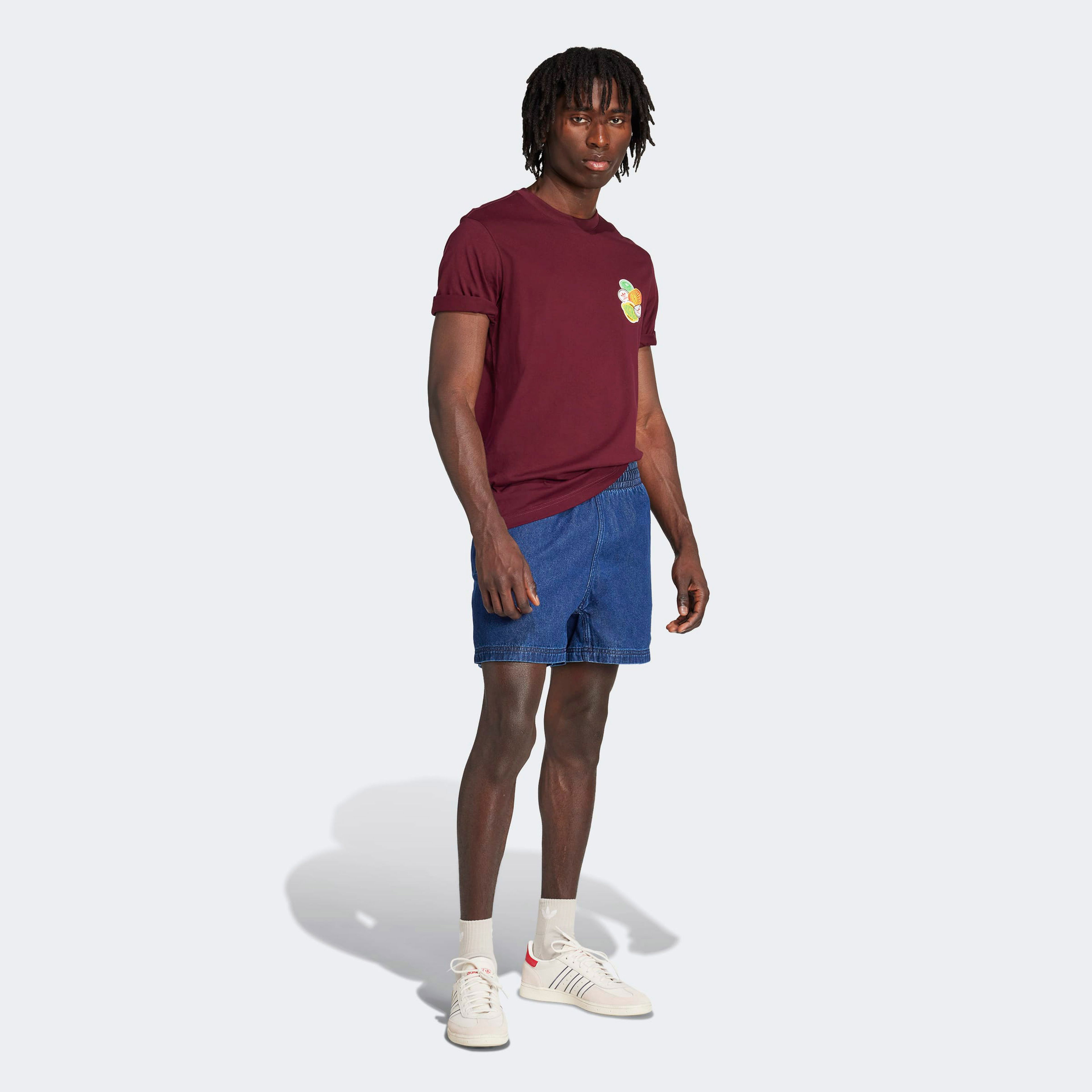 adidas Graphic Lo Ss T Erkek Bordo T-Shirt