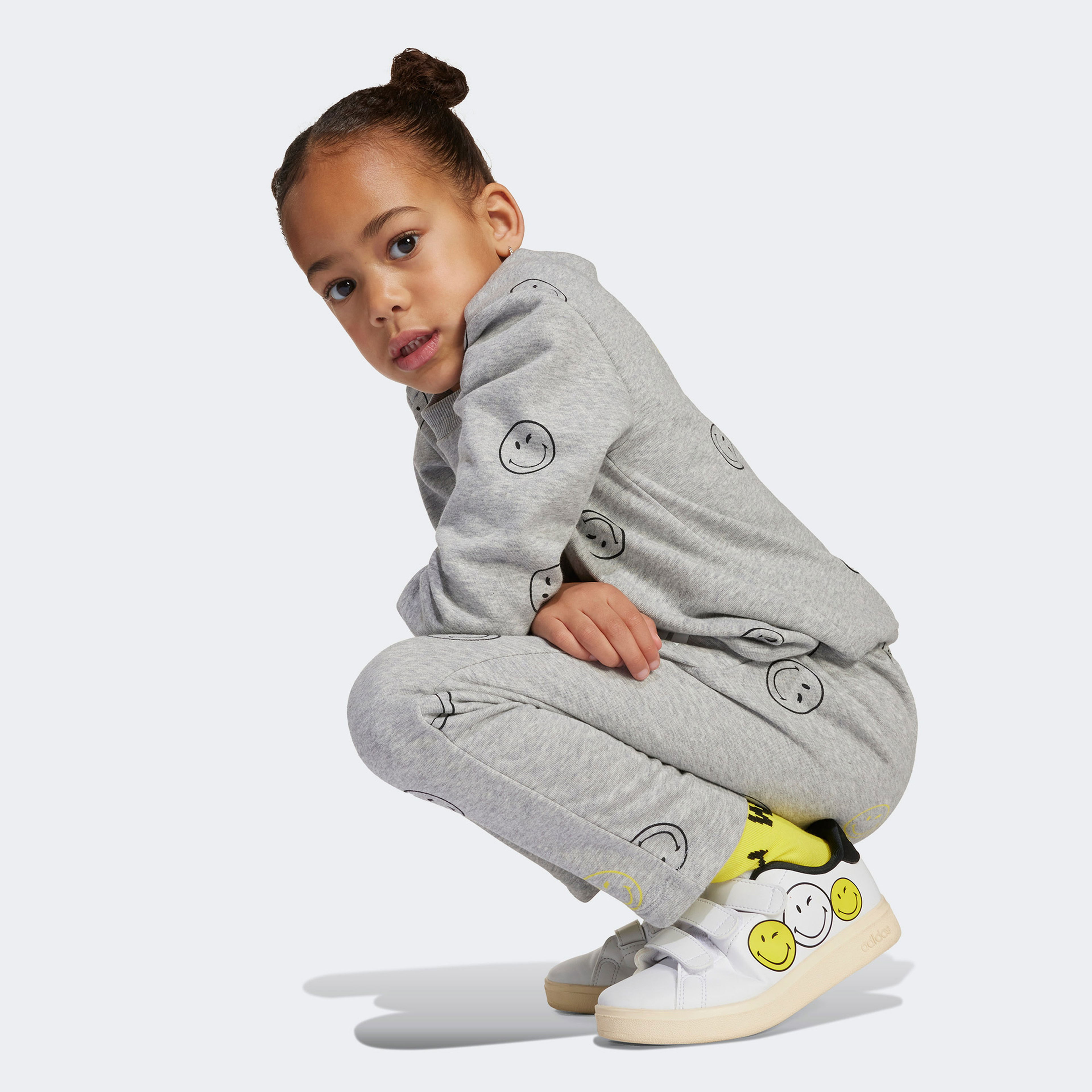 adidas X Smileyworld Çocuk Gri Eşofman Takımı