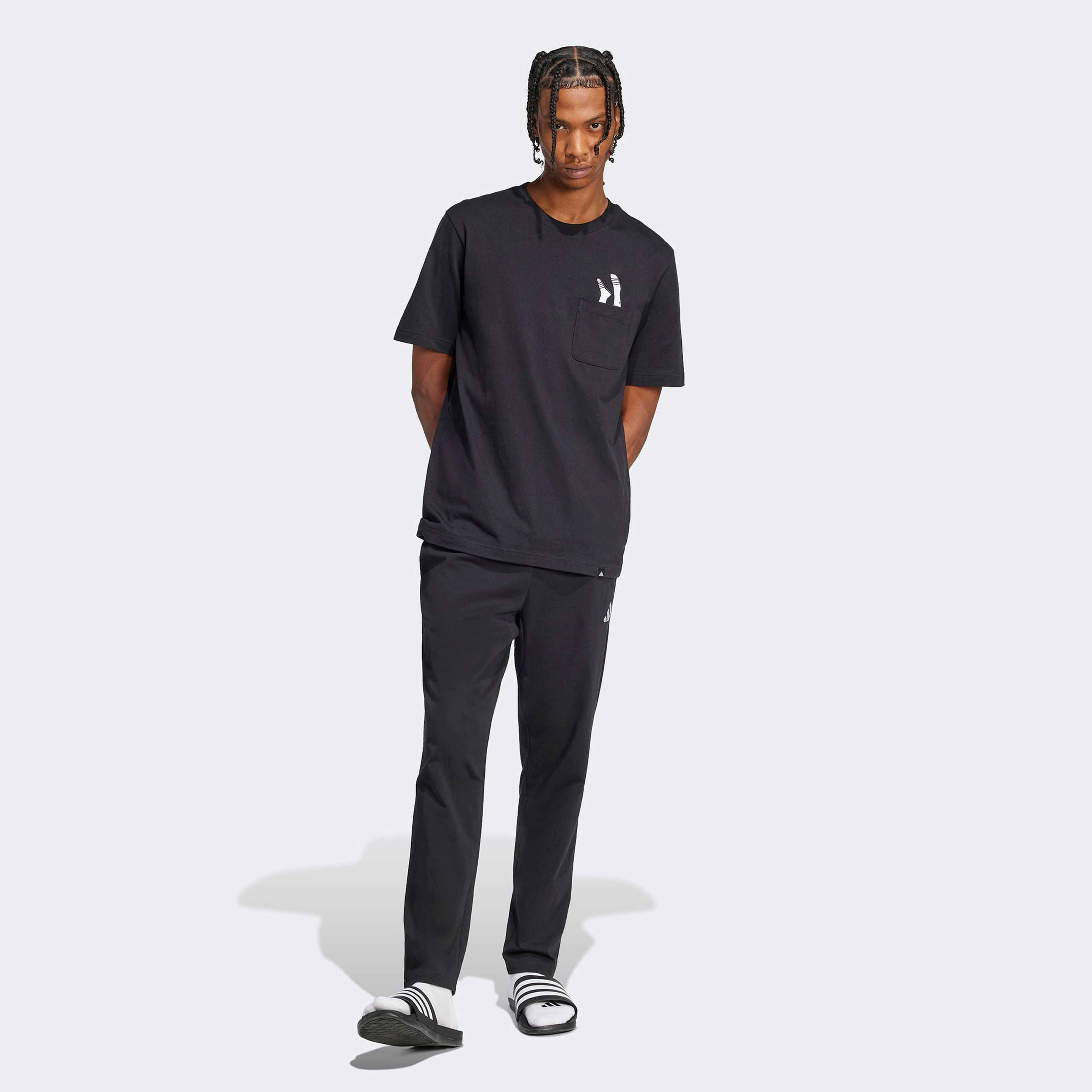 adidas Slide Erkek Siyah T-Shirt