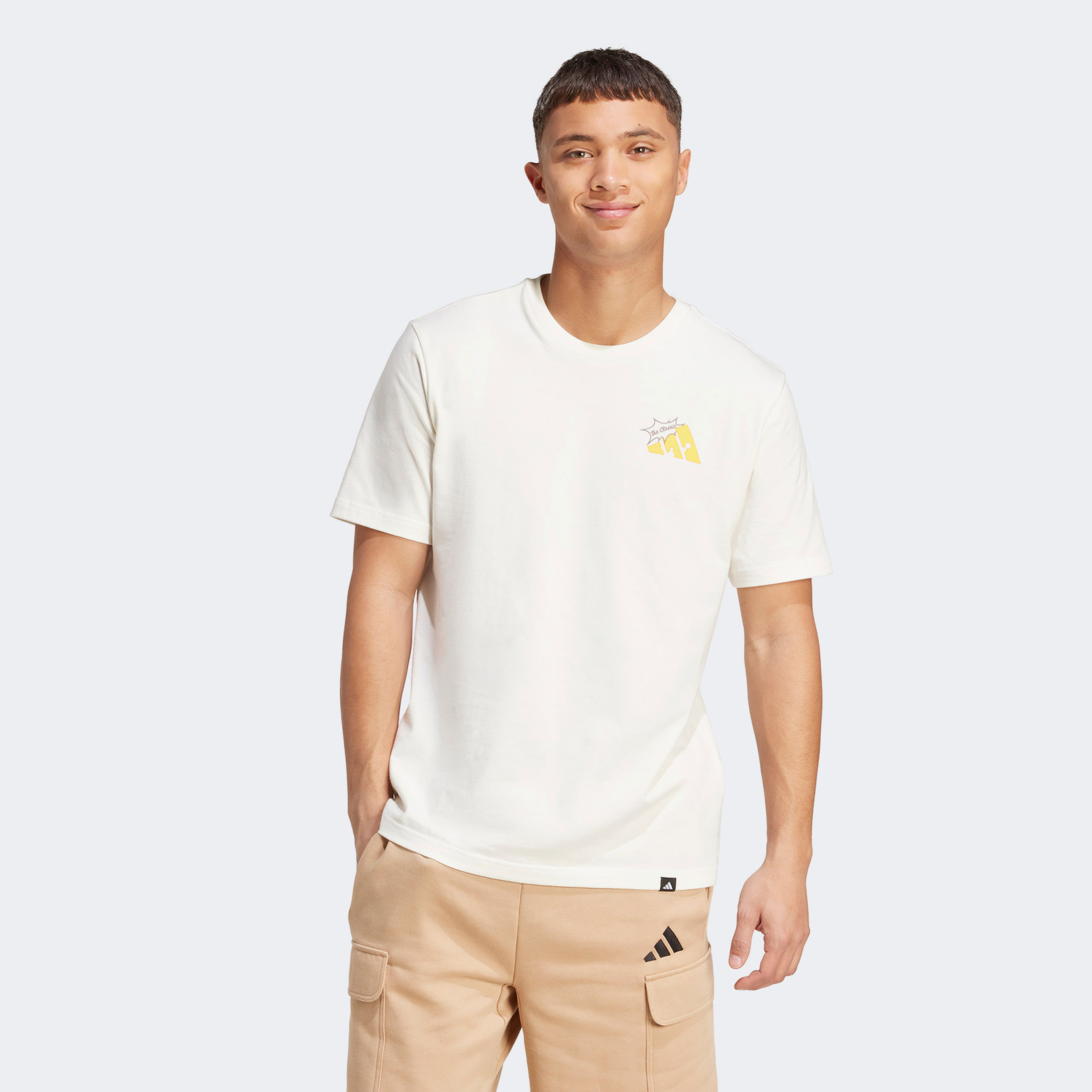adidas M Cheese Erkek Beyaz T-Shirt