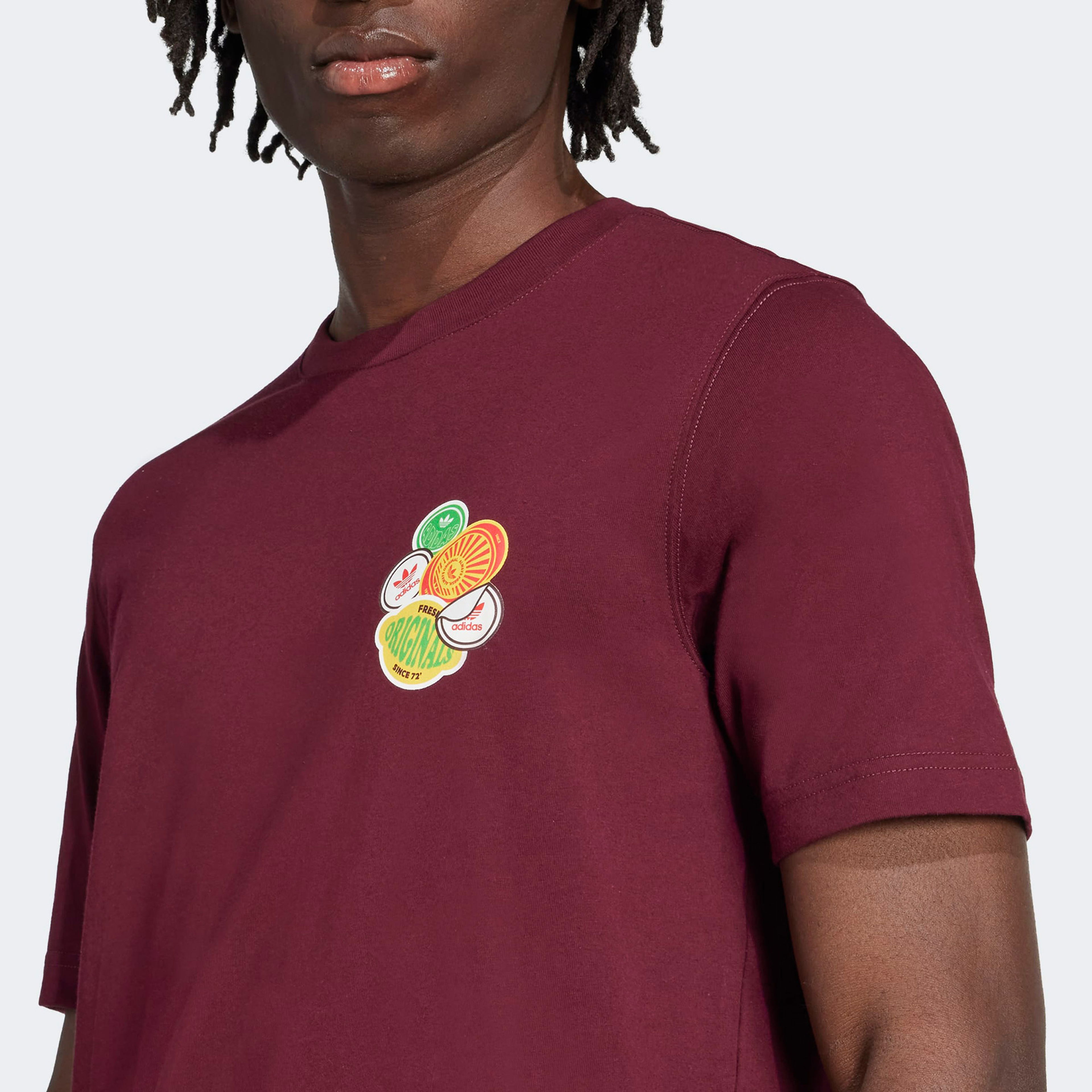 adidas Graphic Lo Ss T Erkek Bordo T-Shirt