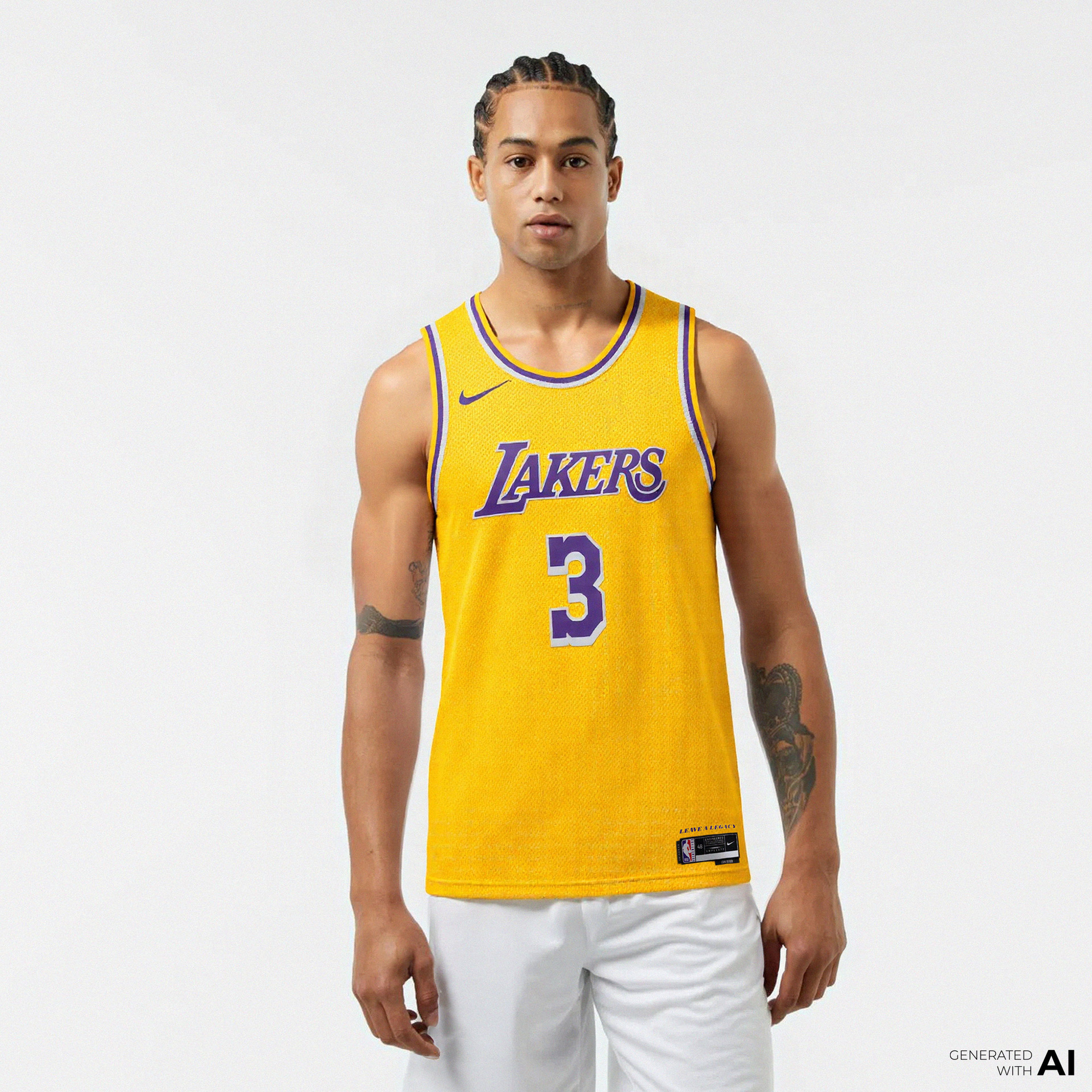 Nike Los Angeles Lakers Icon Edition Erkek Sarı Forma