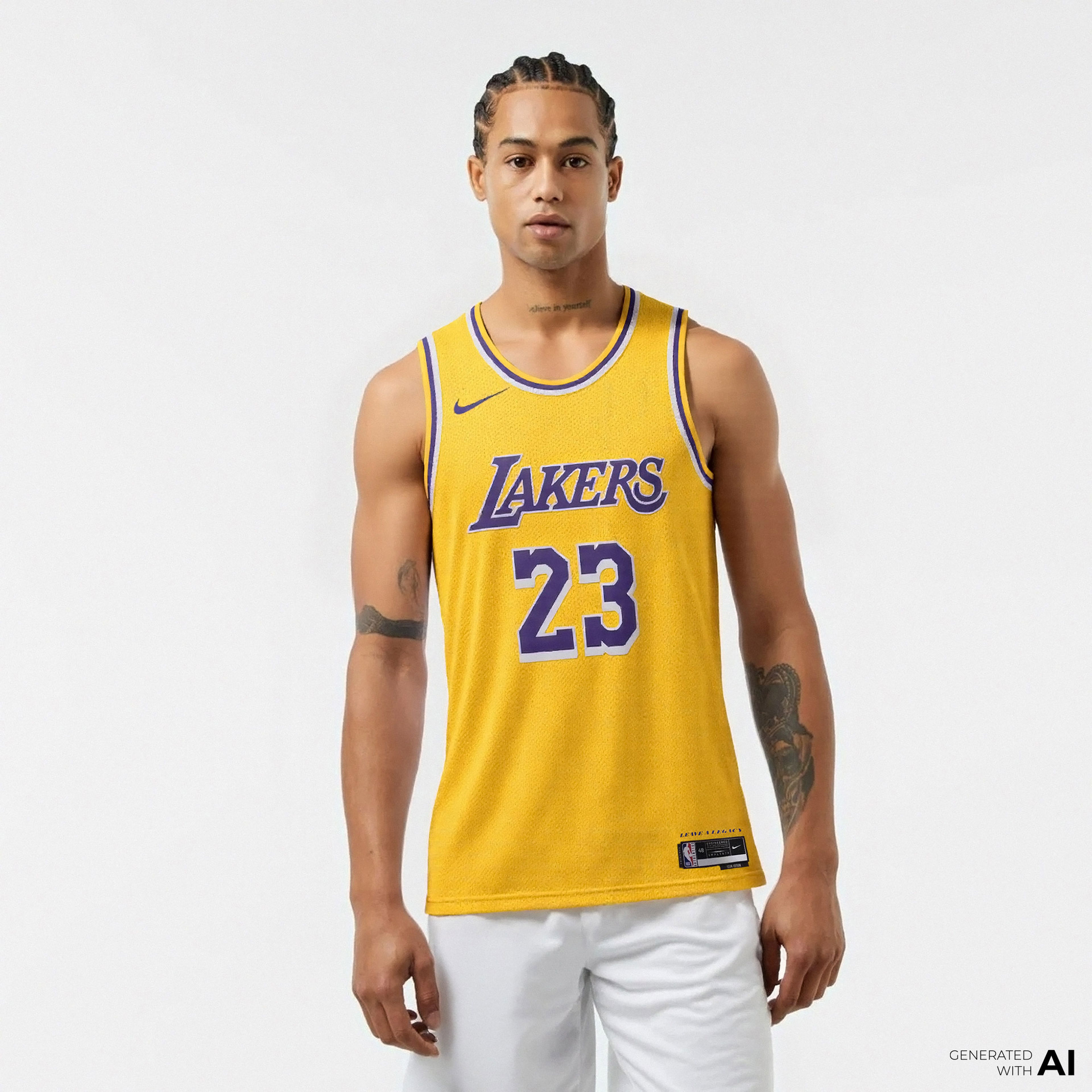 Nike Los Angeles Lakers Icon Erkek Sarı Basketbol Forması