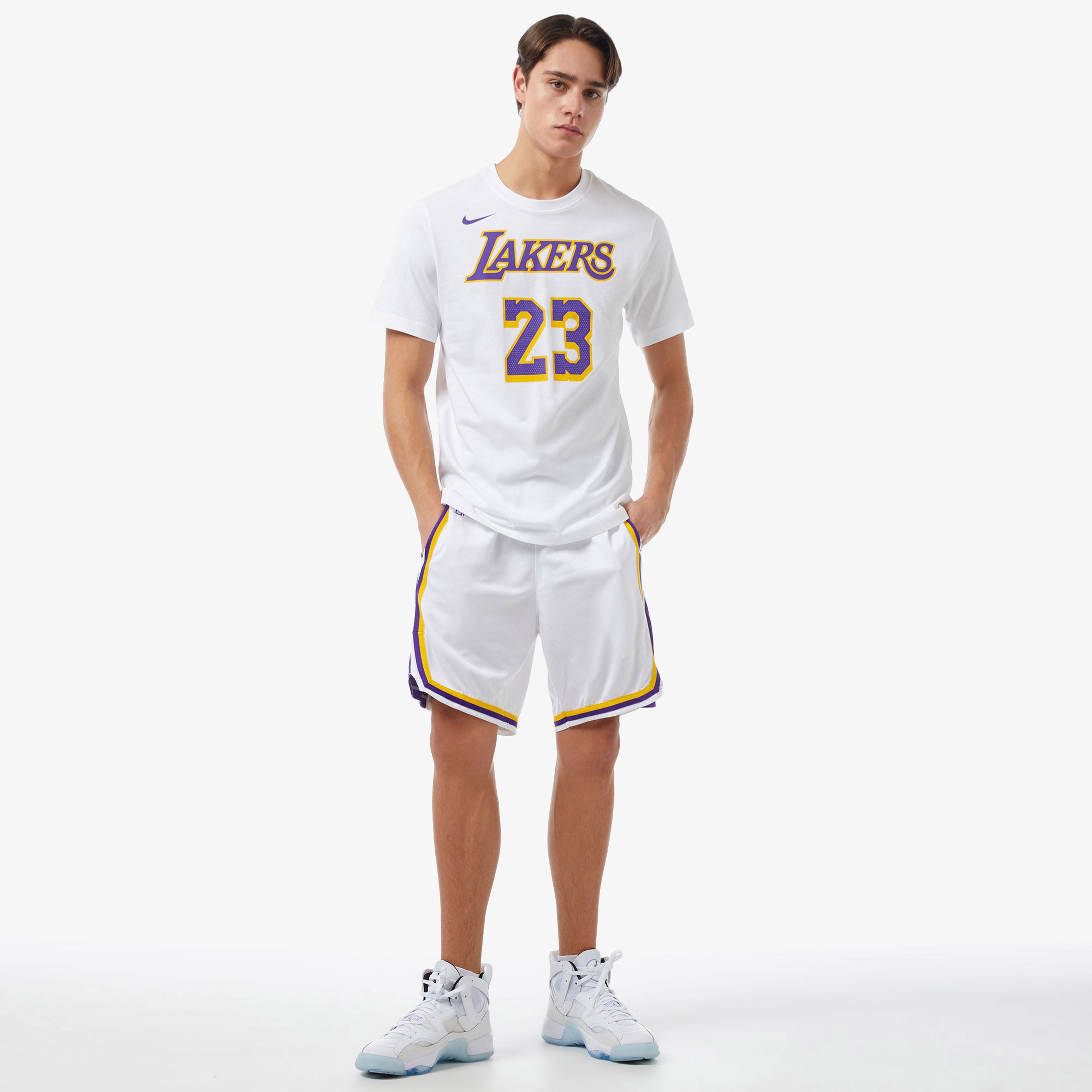 Nike Los Angeles Lakers Edition Erkek Beyaz T-Shirt
