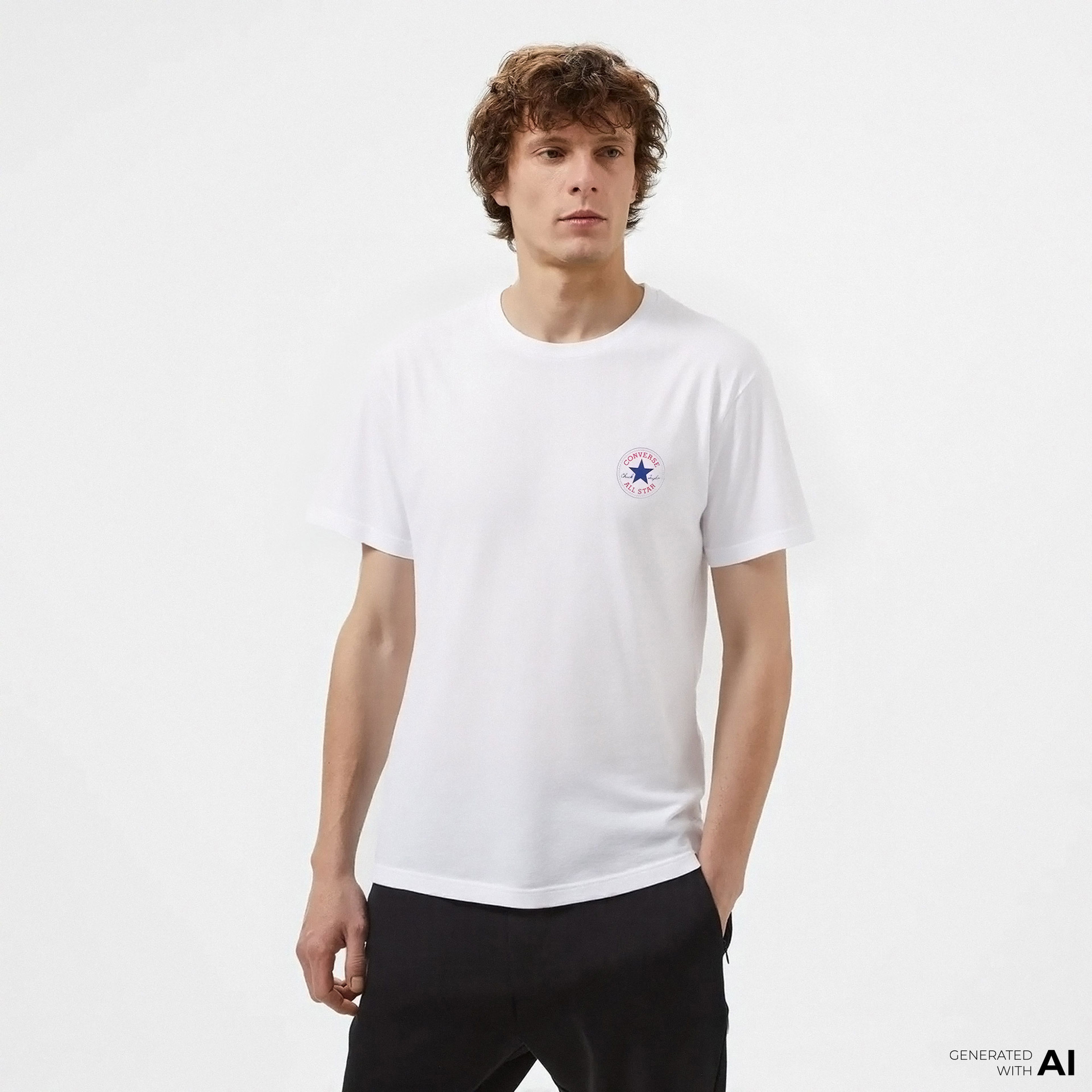 Converse Go-To Mini Patch Unisex Beyaz T-Shirt
