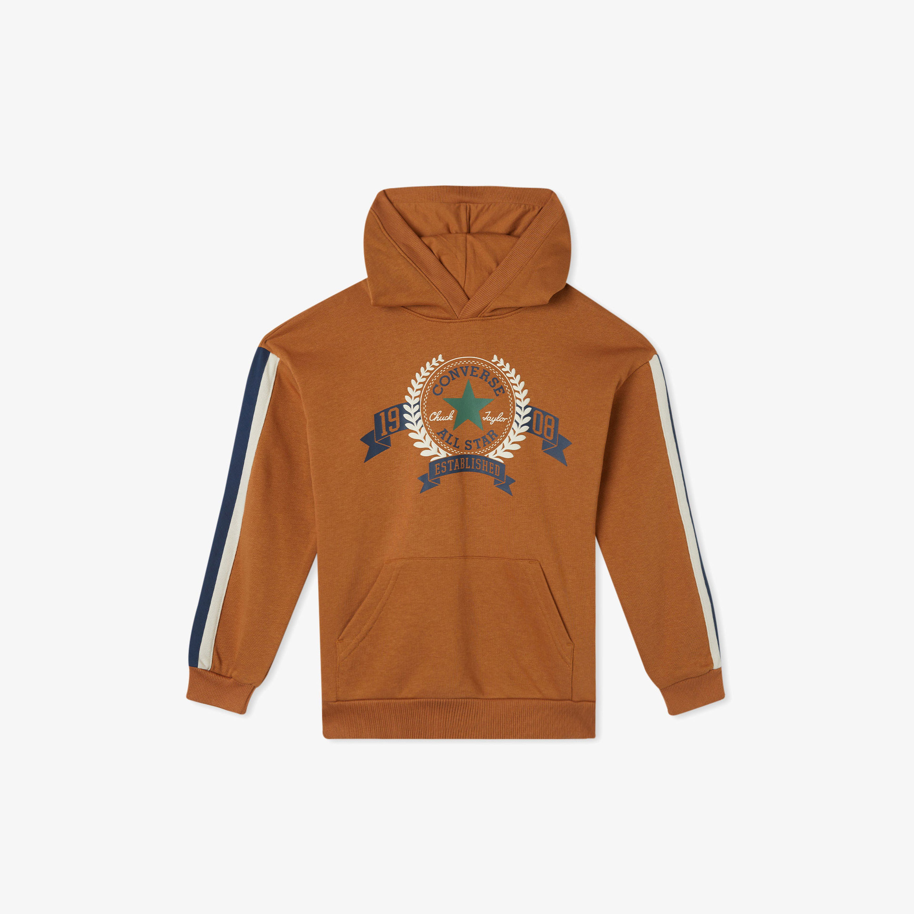 Converse Cnvb Rec Club Ft Sleeve Stripe Çocuk Kahverengi Sweatshirt