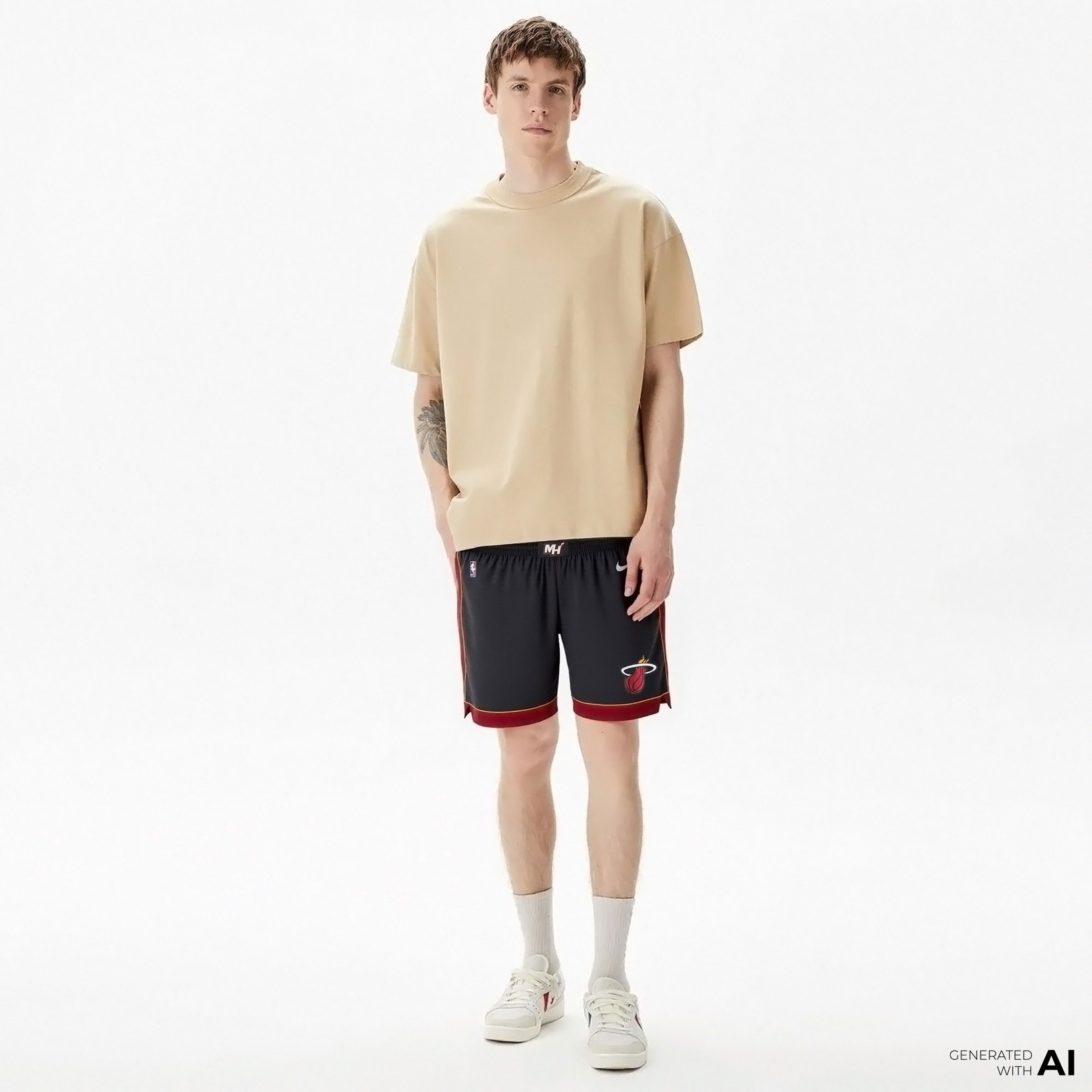 Nike Miami Heat Erkek Siyah Basketbol Şortu
