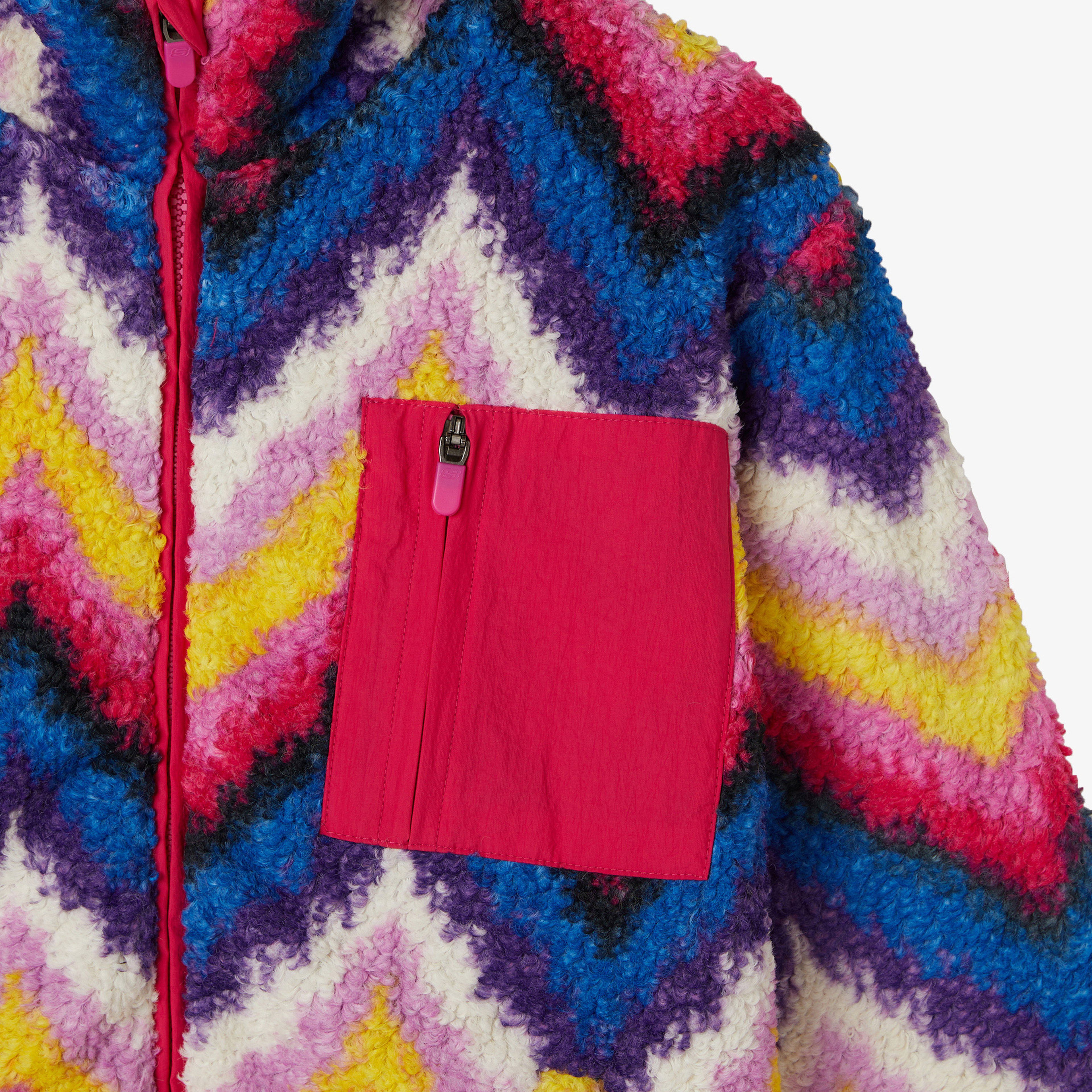 Skechers G Outdoor Fleece Full Zip Sherpa Çocuk Pembe Ceket