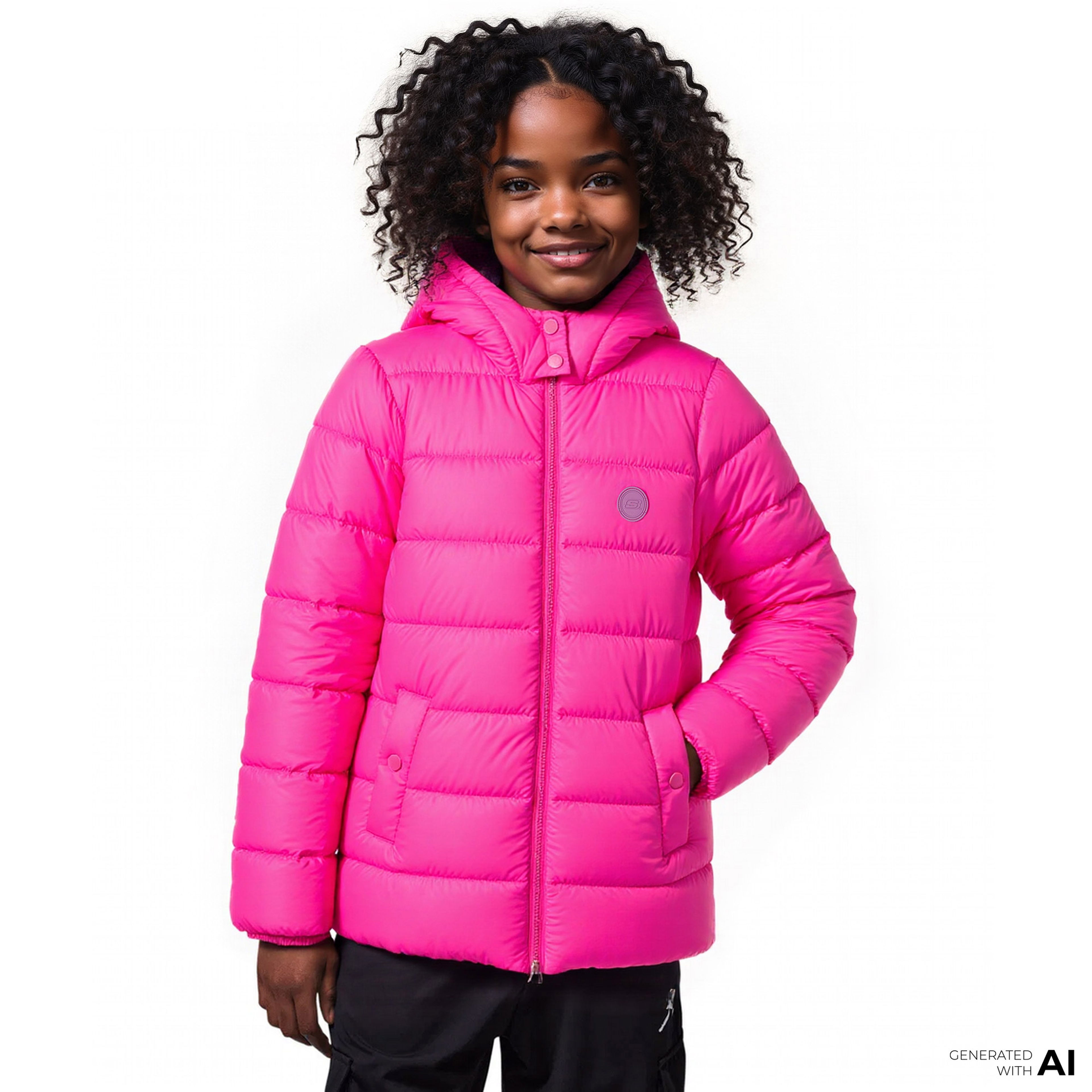 Skechers G Outerwear Padded Çocuk Pembe Ceket