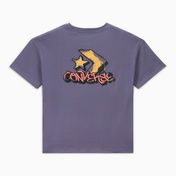 Converse Classic Kadın Oversized Fit Grafik Baskılı Mor T-Shirt