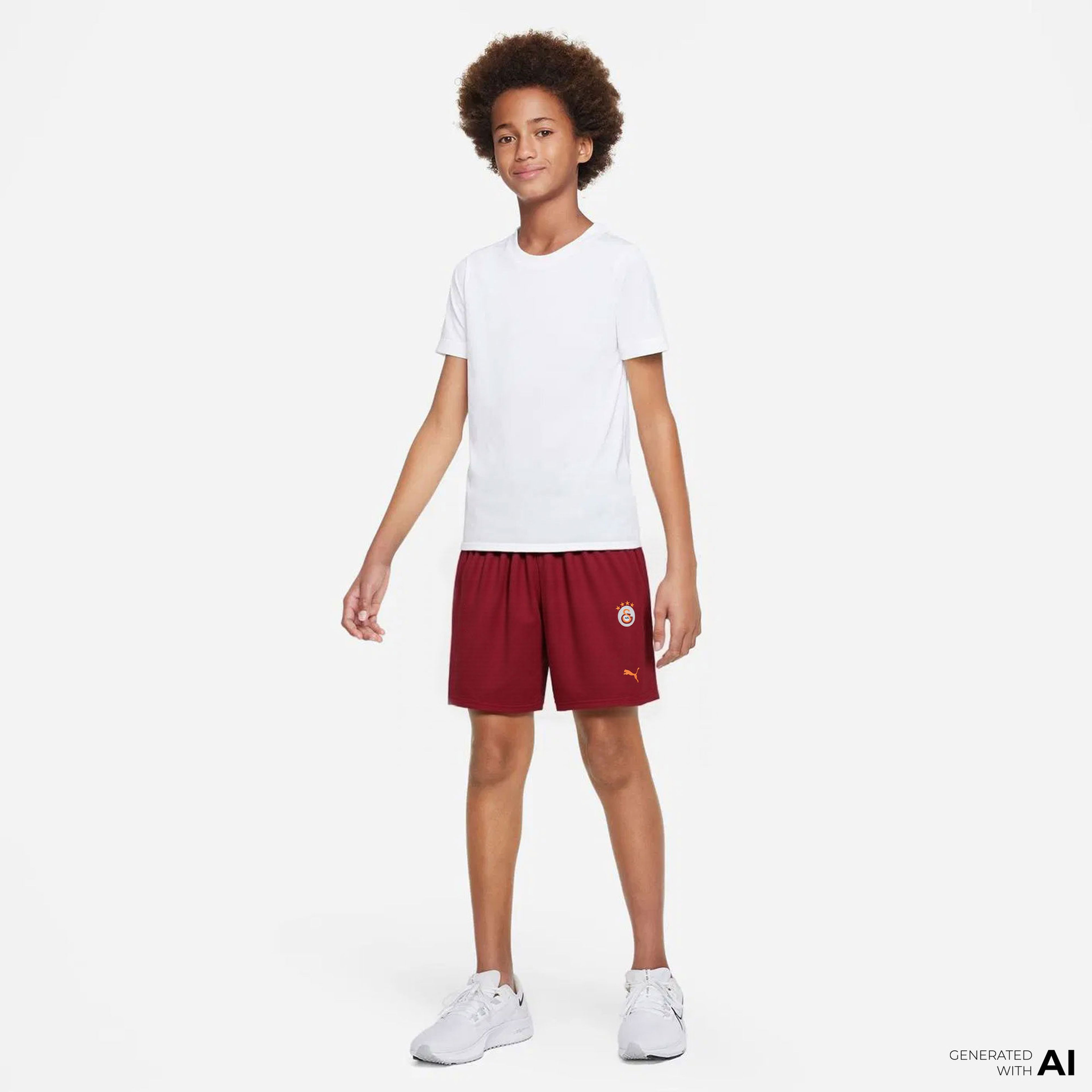 Puma Galatasaray Sk 2024-25 Çocuk Kırmızı Futbol Şortu