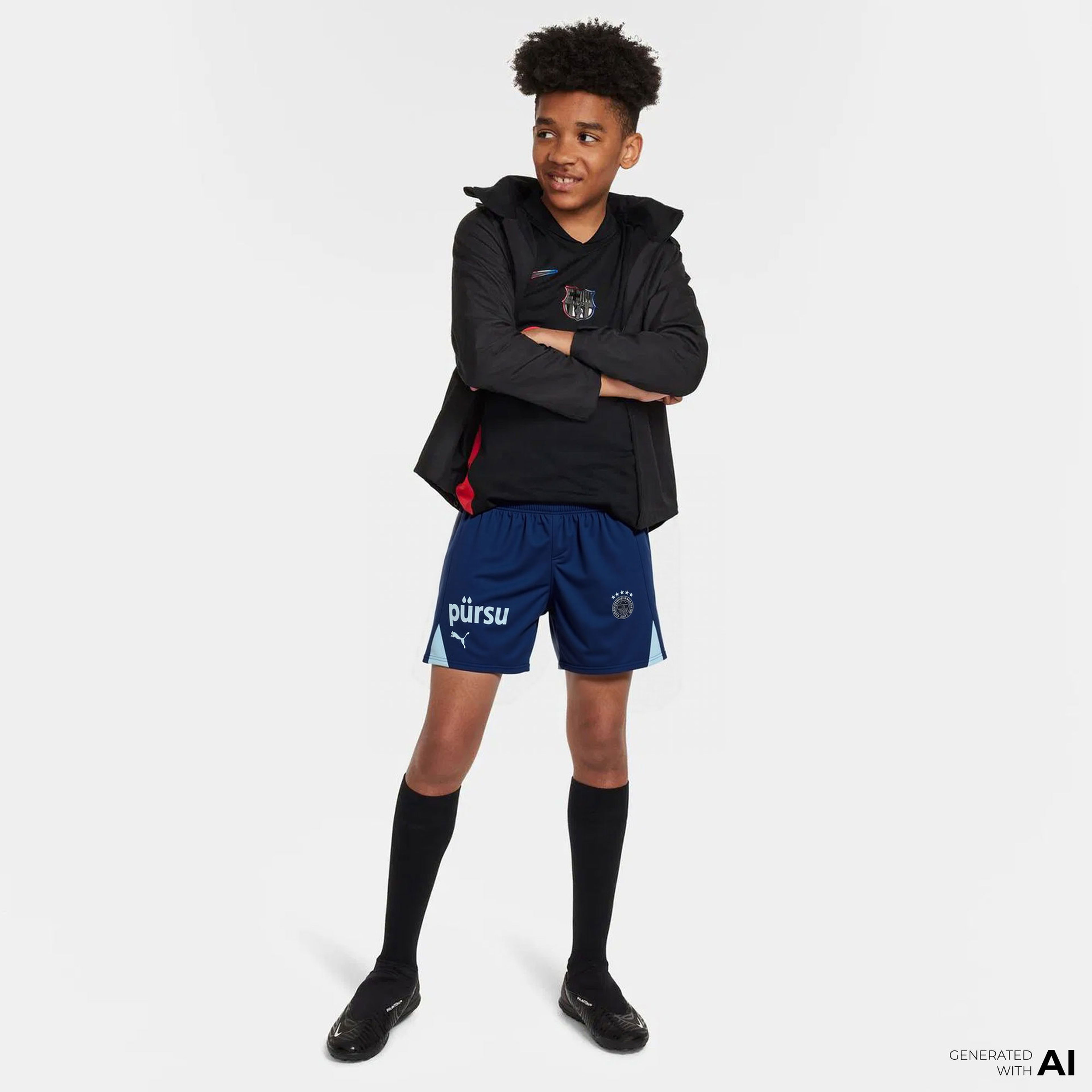 Puma Fenerbahçe SK Jr Çocuk Mavi Şort