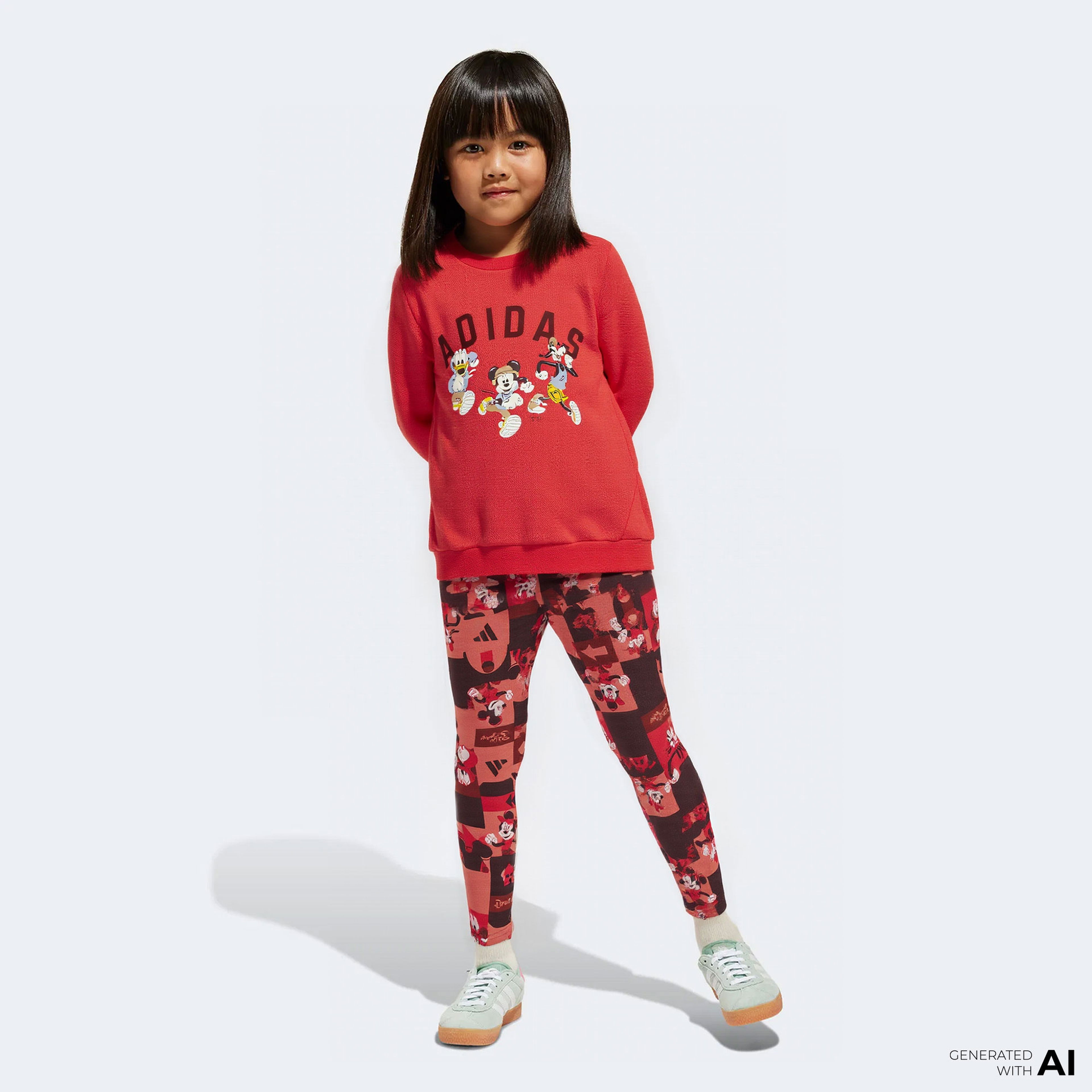 adidas X Disney Mickey Mouse Bebek Kırmızı Eşofman Takımı