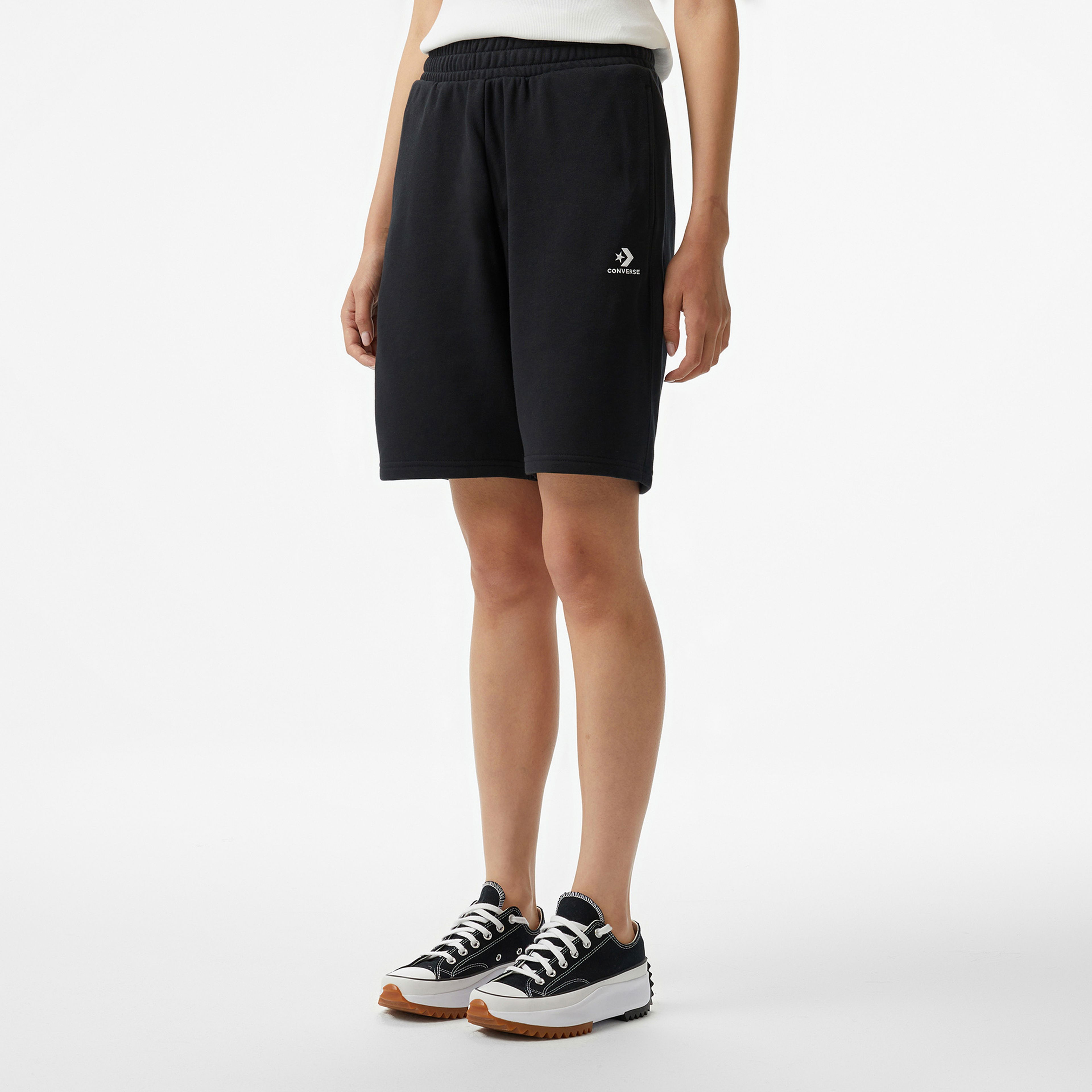 Converse Go-To Embroidered Star Chevron Fleece  Unisex Siyah Şort