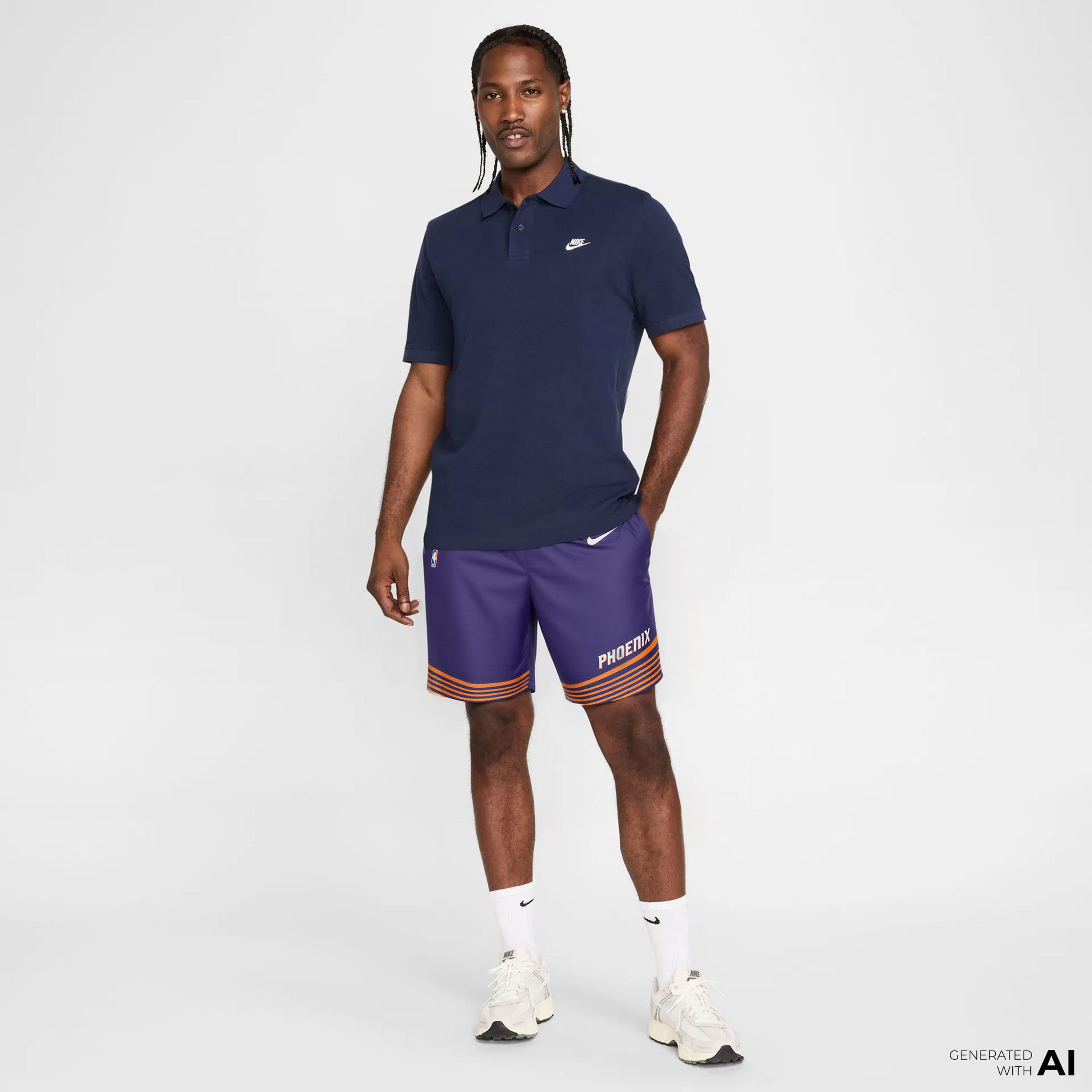Nike Phoenix Suns Icon Edition Erkek Mor Şort